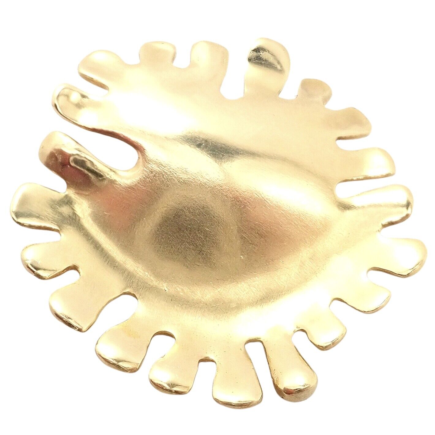 Authentic! Tiffany & Co Cummings 18k Yellow Gold Nickelodeon Abstract Pin Brooch | Fortrove