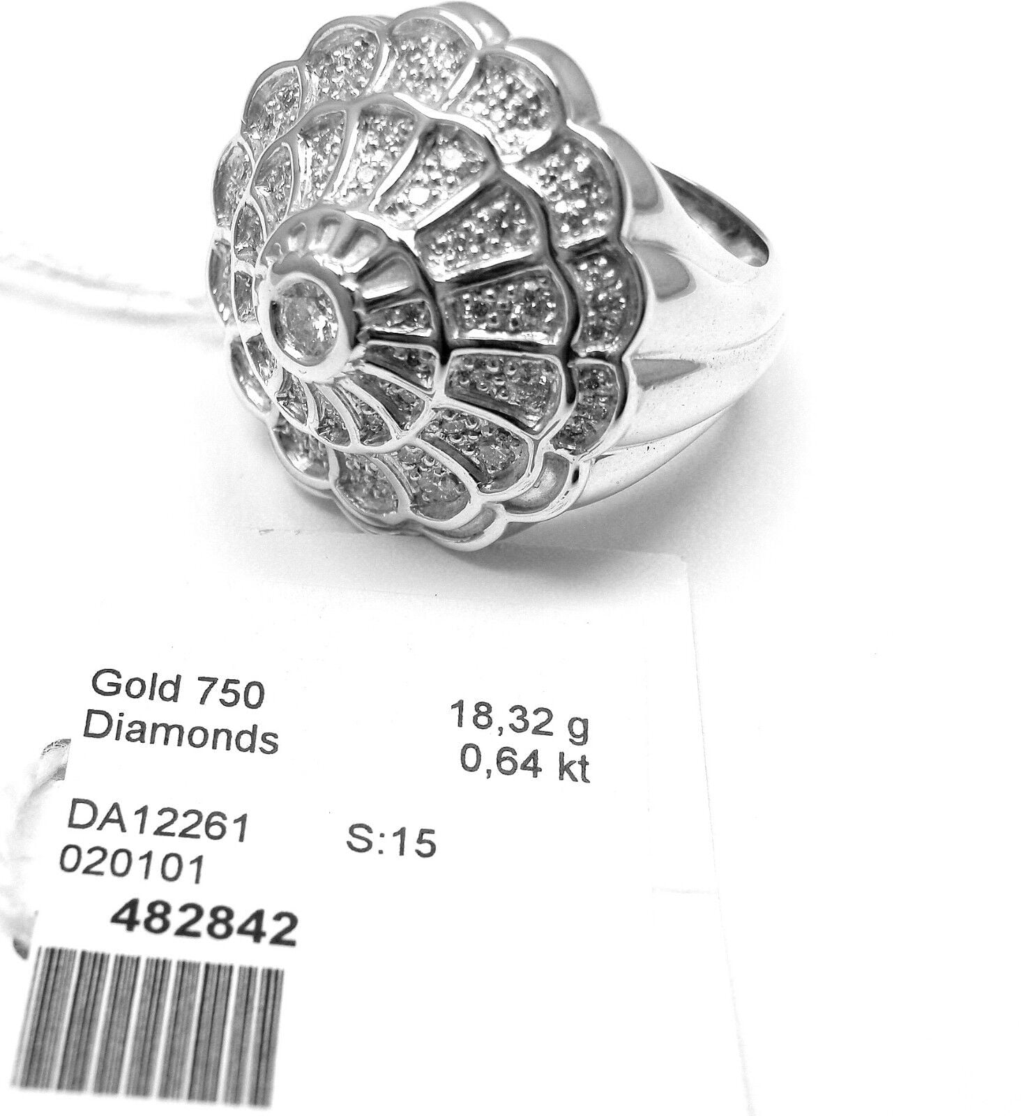 New! Authentic Carrera Y Carrera Afrodita 18k White Gold Diamond Ring $10,500 | Fortrove