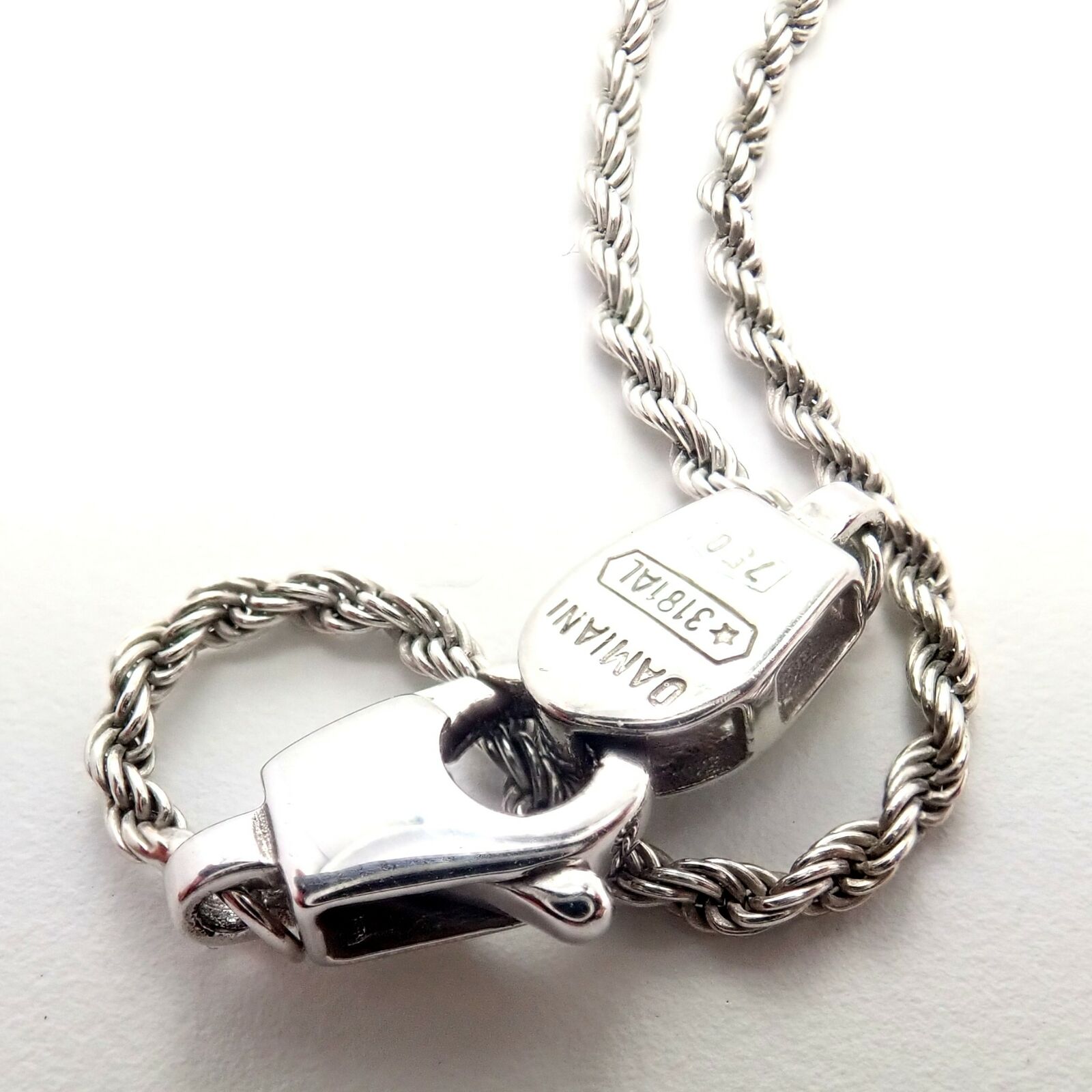 Rare Damiani 18k White Gold 1ctw Diamond Moon And Stars Pendant Necklace | Fortrove