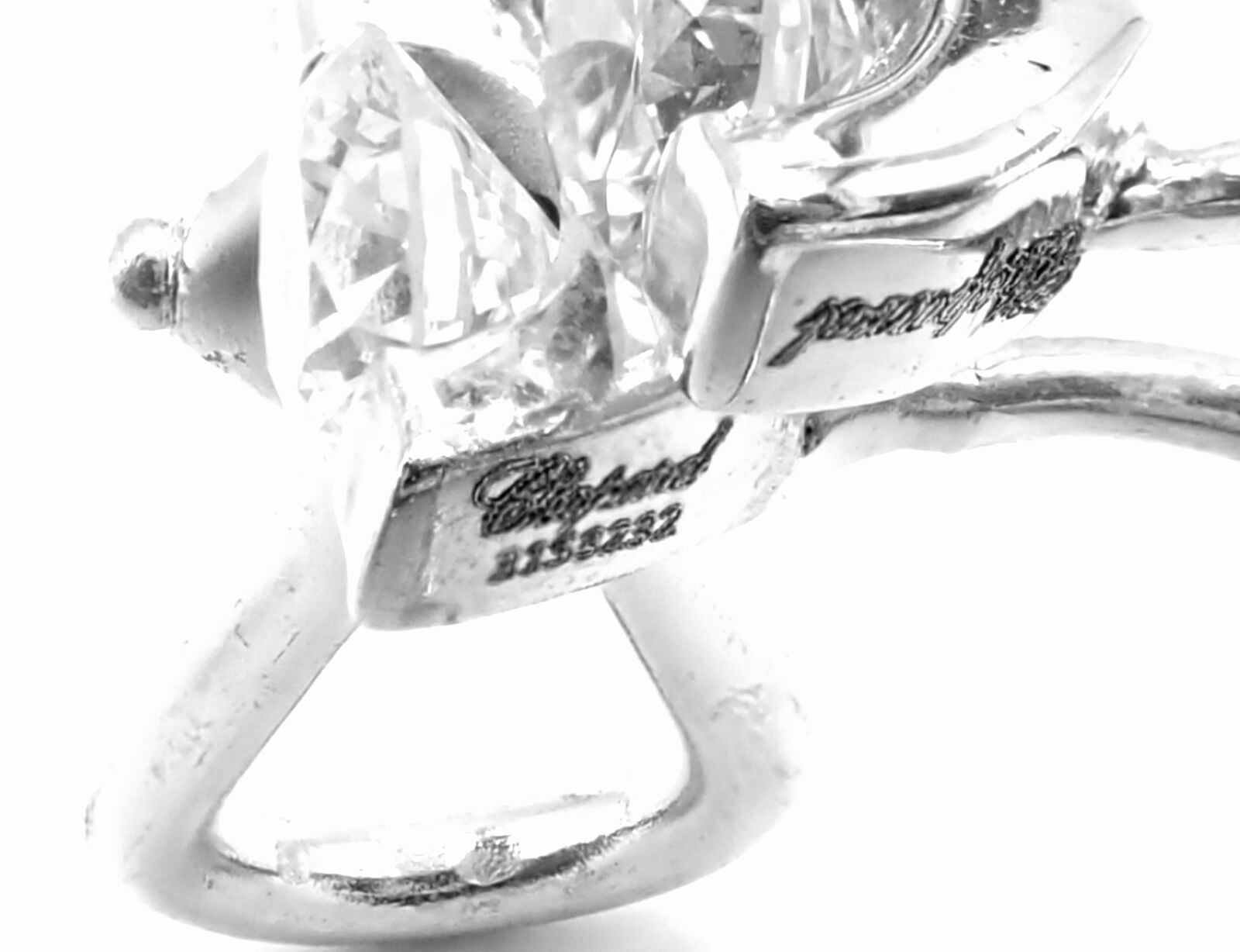 Chopard Jewelry & Watches:Fine Jewelry:Earrings Authentic! Chopard 18k White Gold 19.98ct Diamond Large Hoop Earrings Cert.