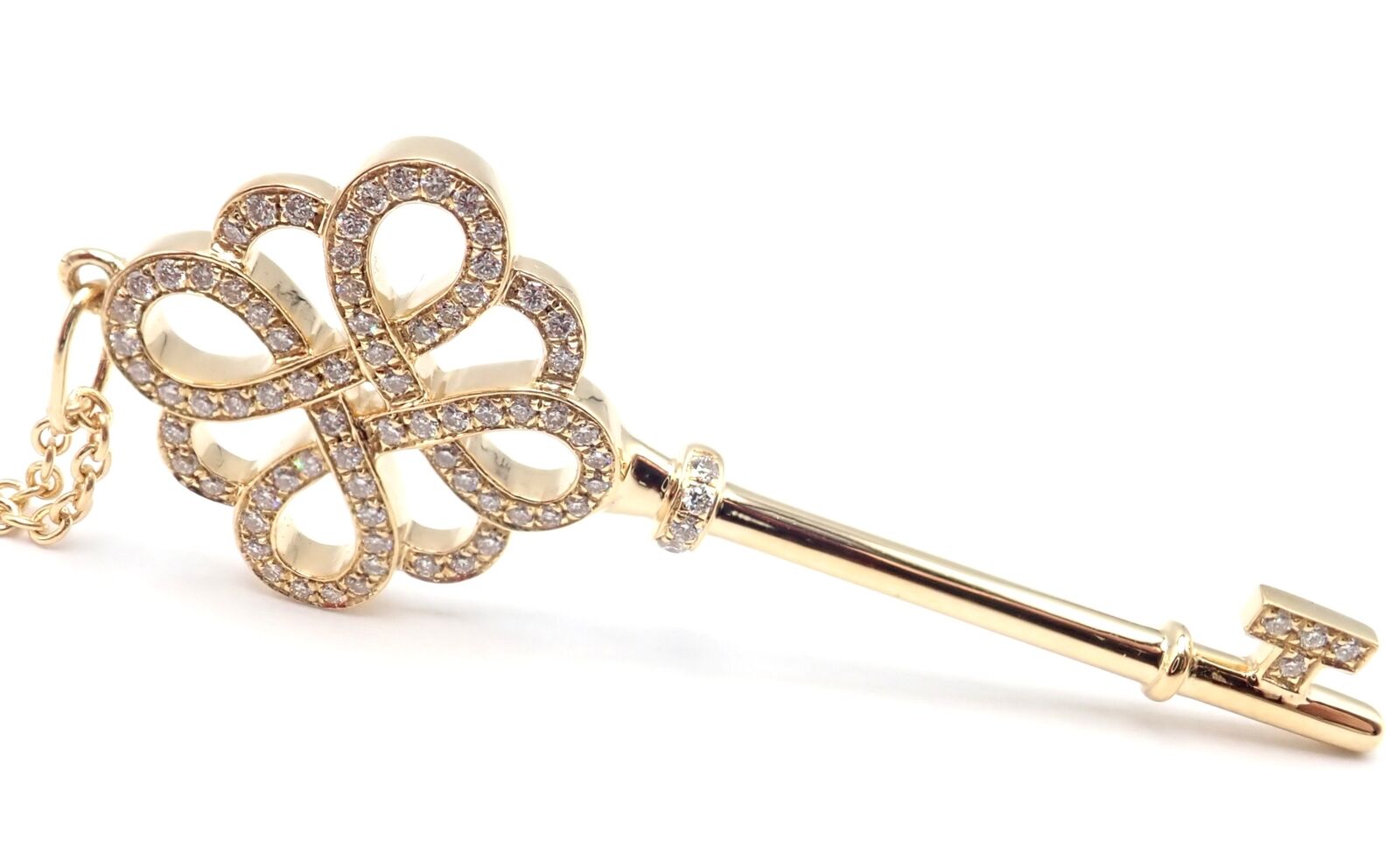 Diamond Key Necklace 14k Solid Gold Key Pendant Necklace Women Key Locket  N78. 
