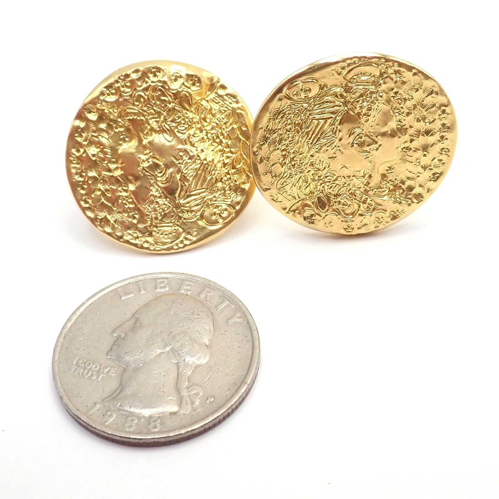 Authentic Salvador Dali D'or for Piaget 18k & 22k Yellow Gold Cufflinks | Fortrove