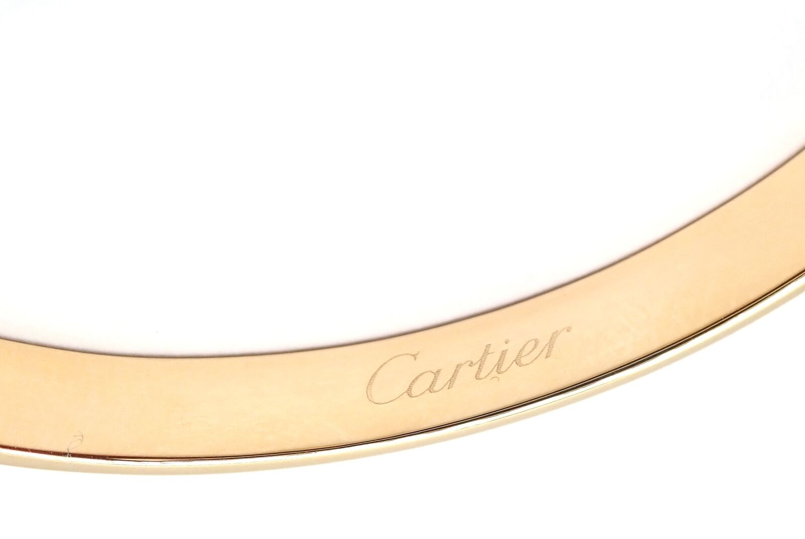 Authentic! Cartier 18k Yellow Gold Diamond Anniversary Bangle Bracelet Size 17 | Fortrove
