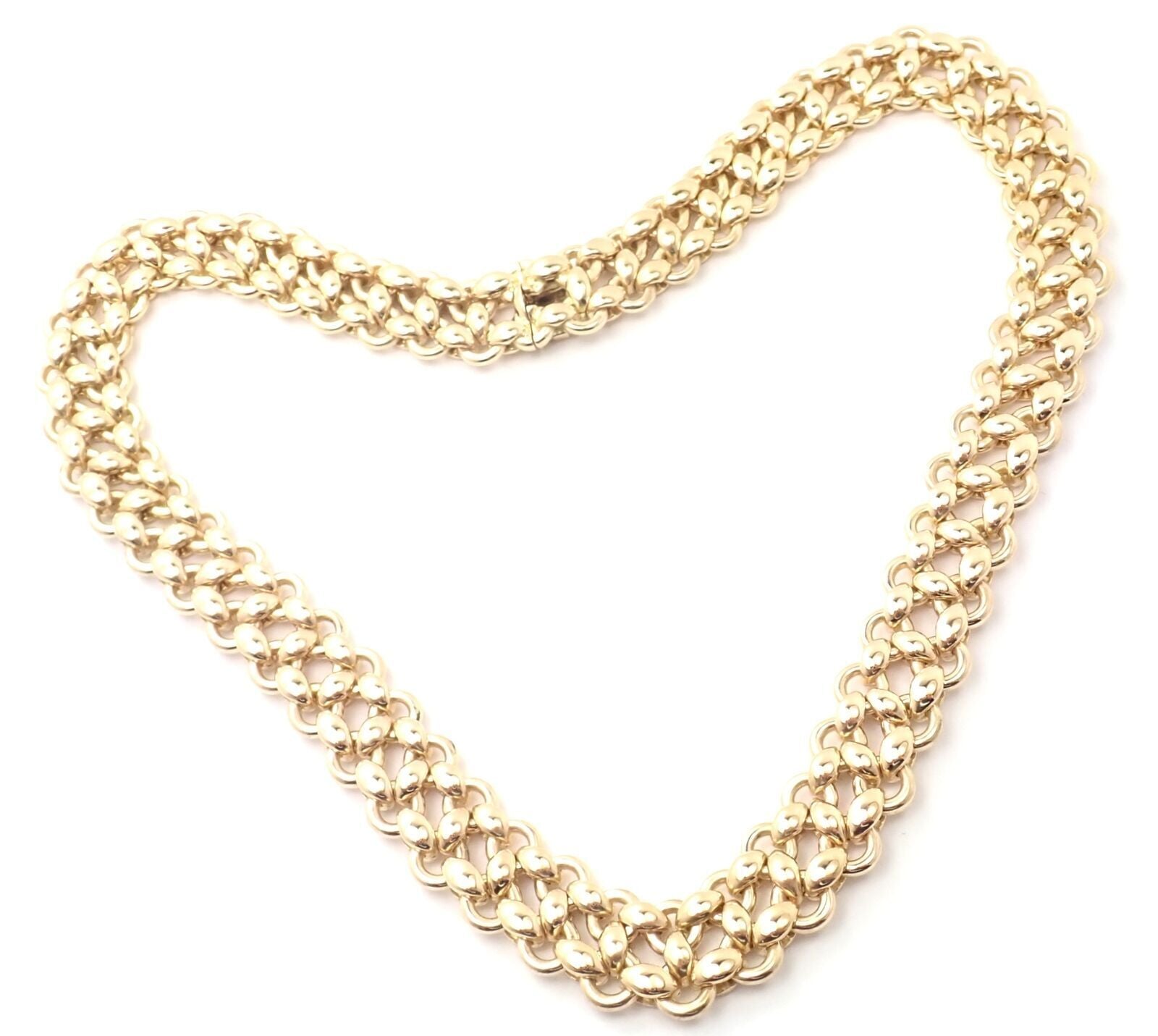 Rare! Vintage Authentic Hermes 18k Yellow Gold Link Necklace | Fortrove