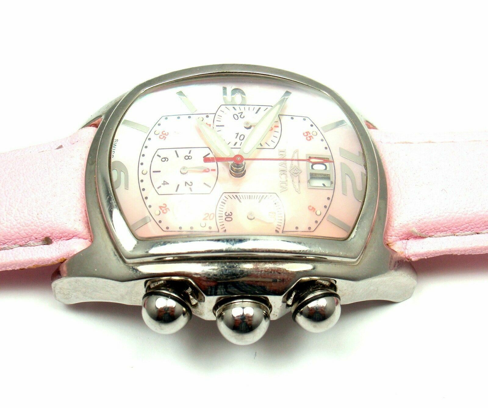 Rare! Invicta Large Dragon Lupah Pink Mother of Pearl Quartz Mens Watch 2467 | Fortrove