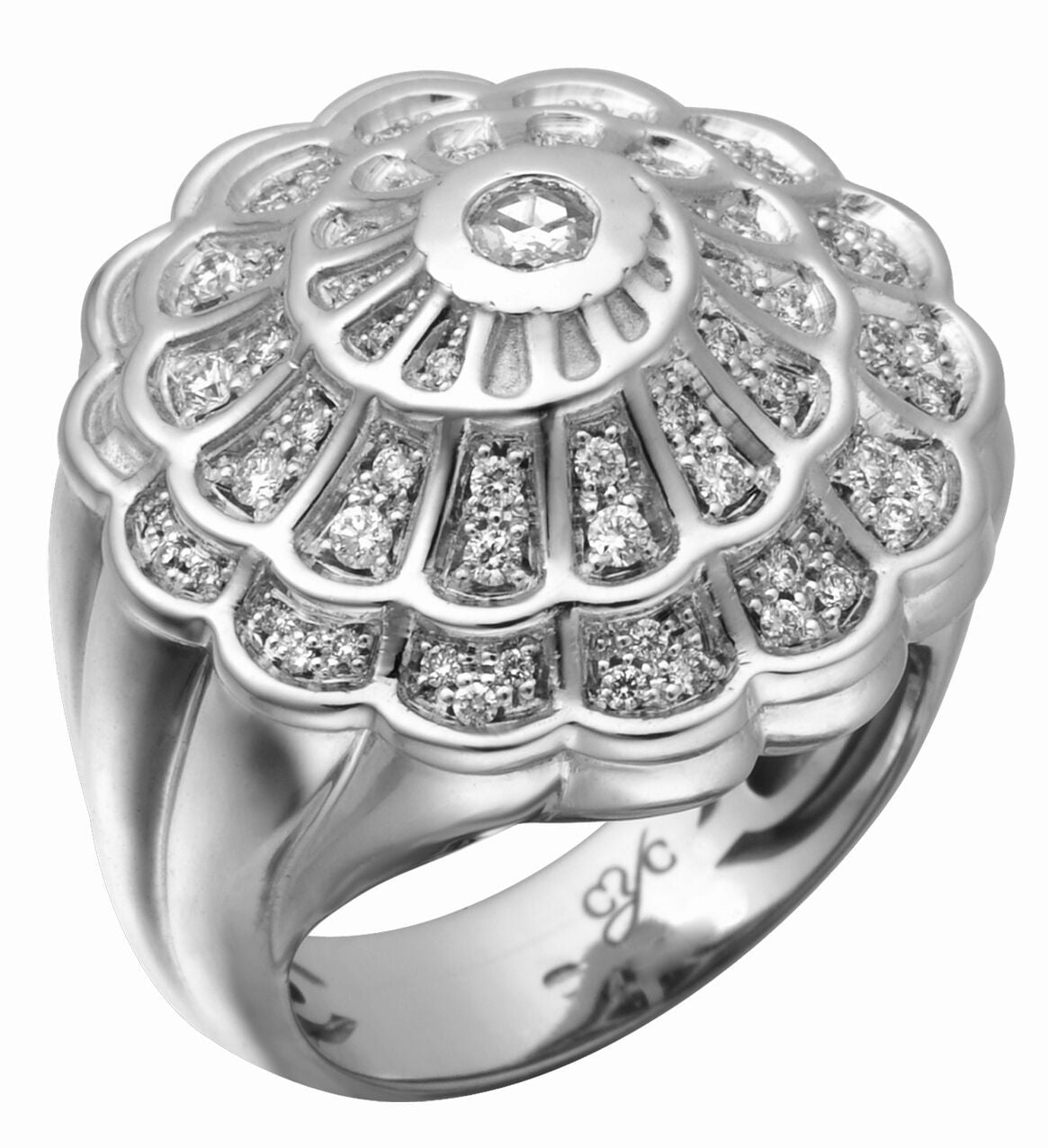 New! Authentic Carrera Y Carrera Afrodita 18k White Gold Diamond Ring $10,500 | Fortrove