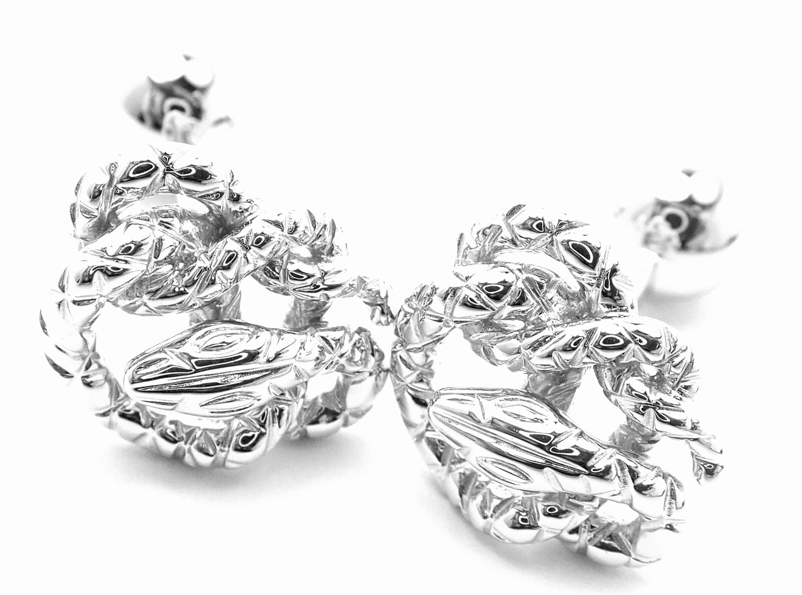 Rare! Authentic Tom Ford 18k White Gold Snake Cufflinks Box | Fortrove
