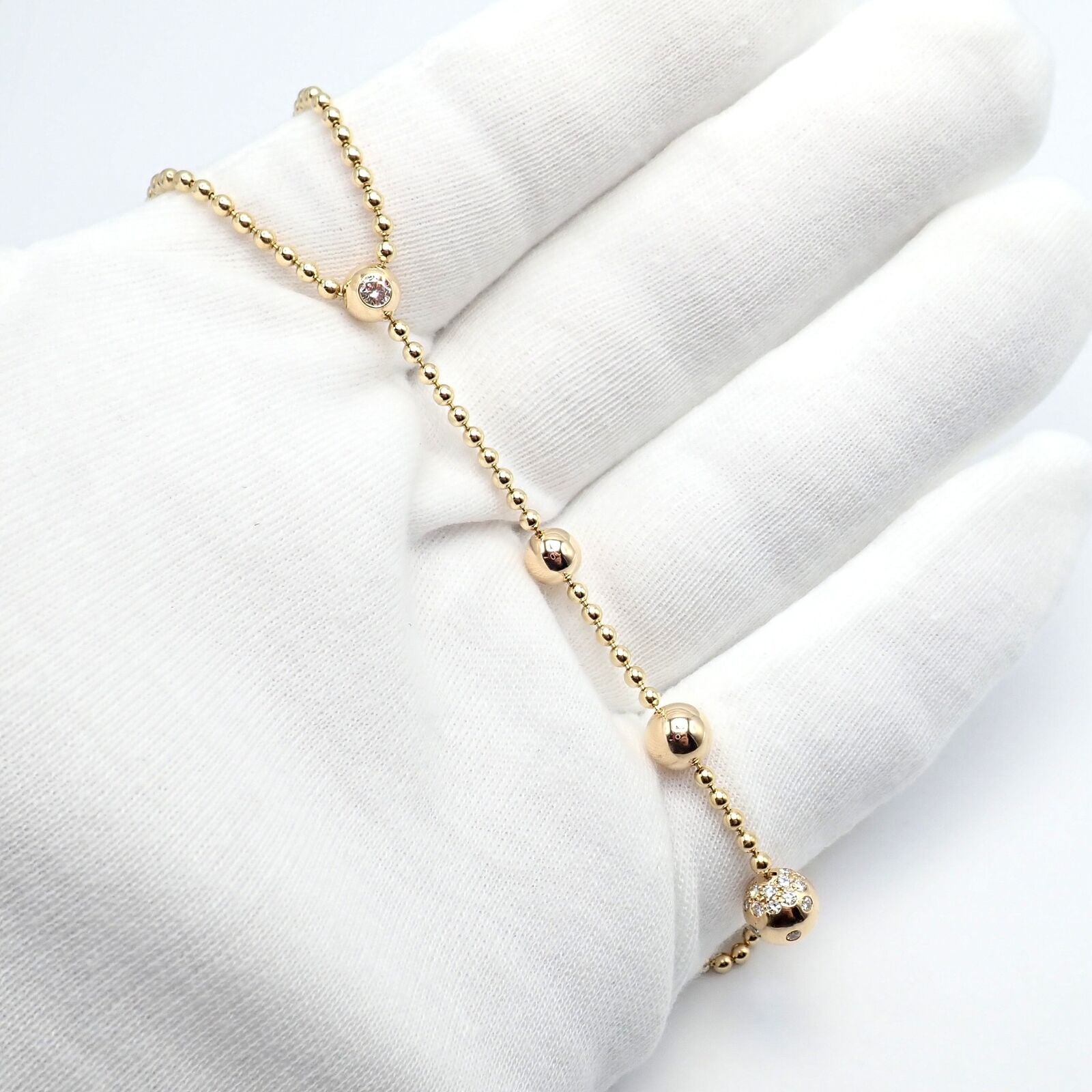 Authentic! Cartier Draperie de Decollate 18k Yellow Gold Diamond Necklace | Fortrove