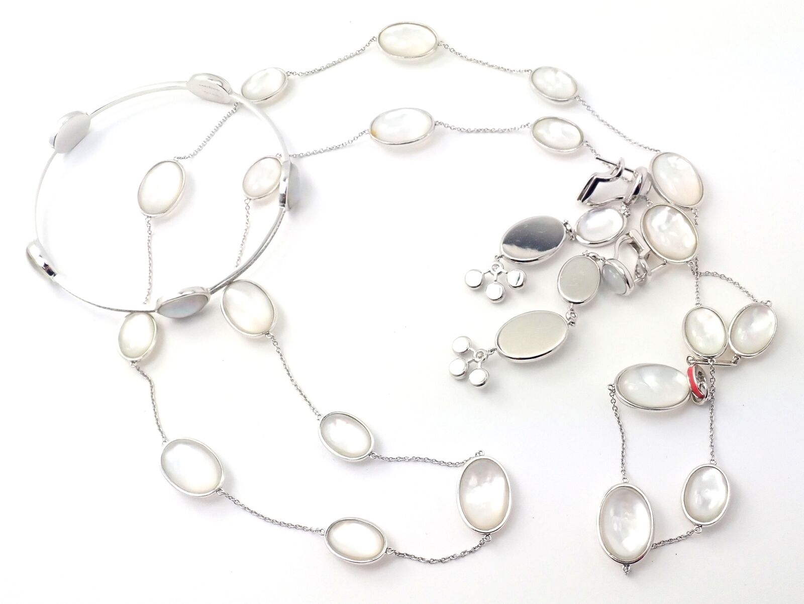 Ivanka Trump Bubble 18k Gold Diamond Crystal MOP Set Necklace Bracelet Earrings | Fortrove