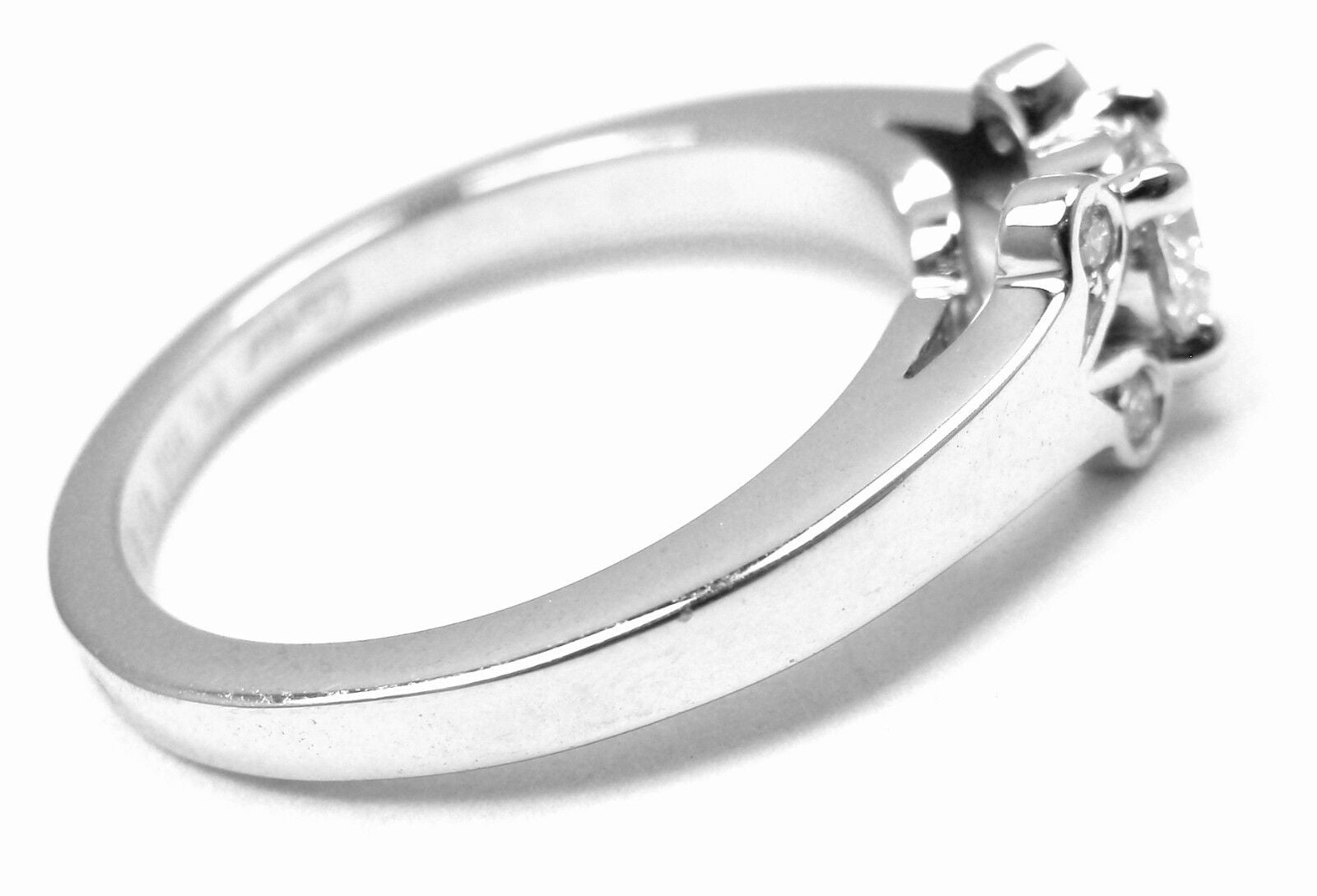 Authentic! Cartier Ballerine Platinum .24ct Diamond Engagement Ring Box Paper | Fortrove