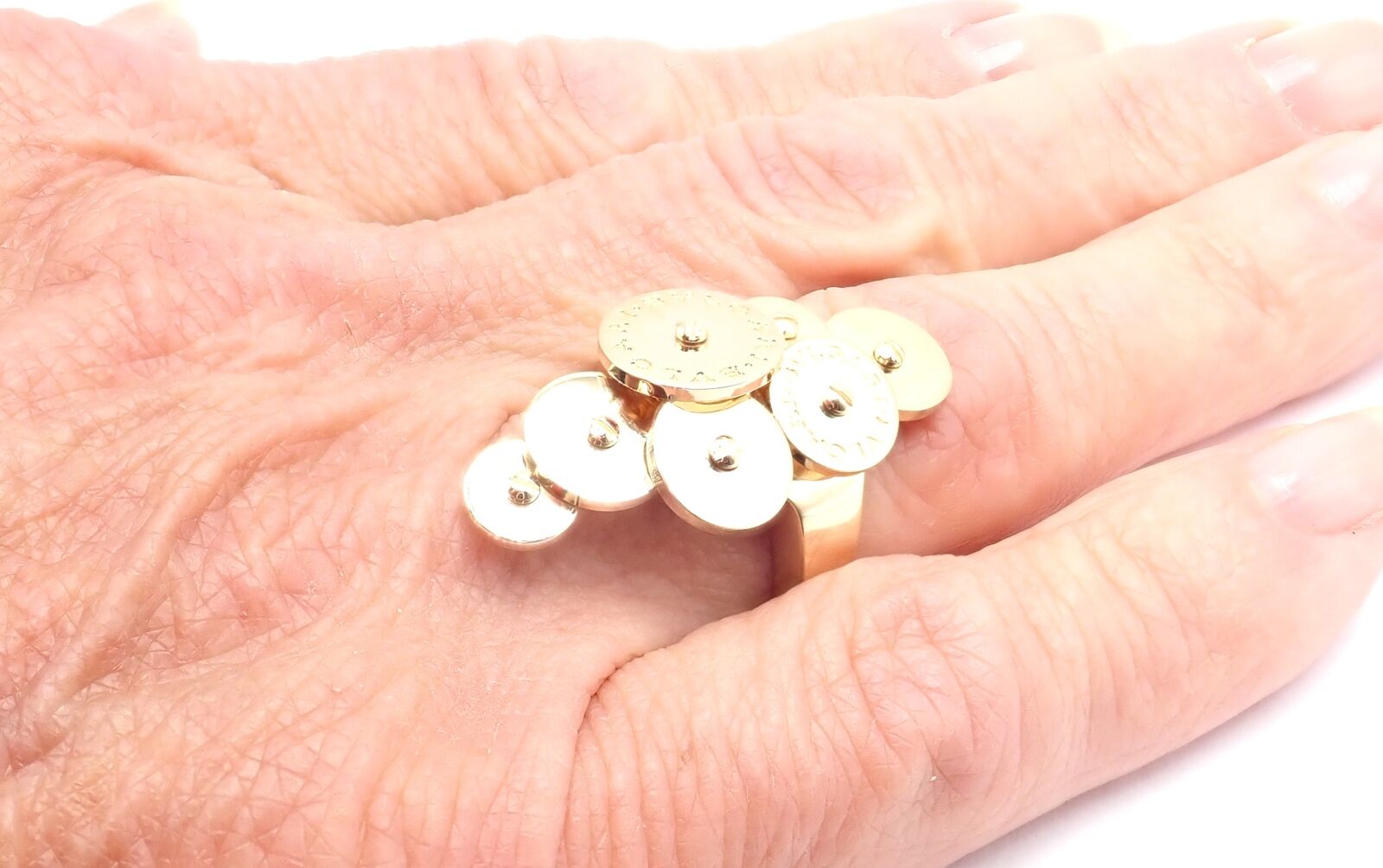 Authentic! Bvlgari Bulgari Cicladi 18k Yellow Gold Large Ring | Fortrove