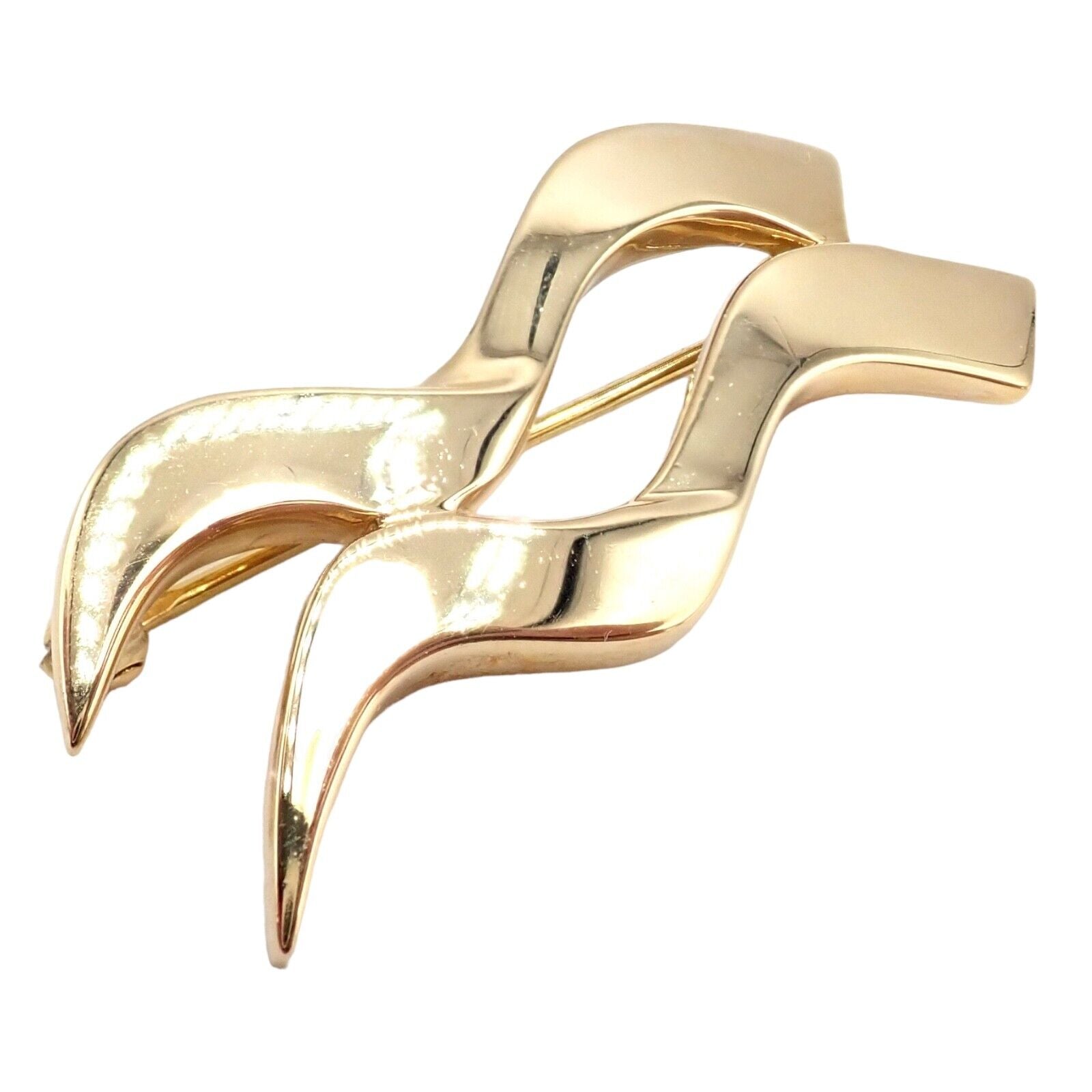 Authentic! Tiffany & Co 18k Yellow Gold Picasso Zodiac Aquarius Brooch Pin | Fortrove