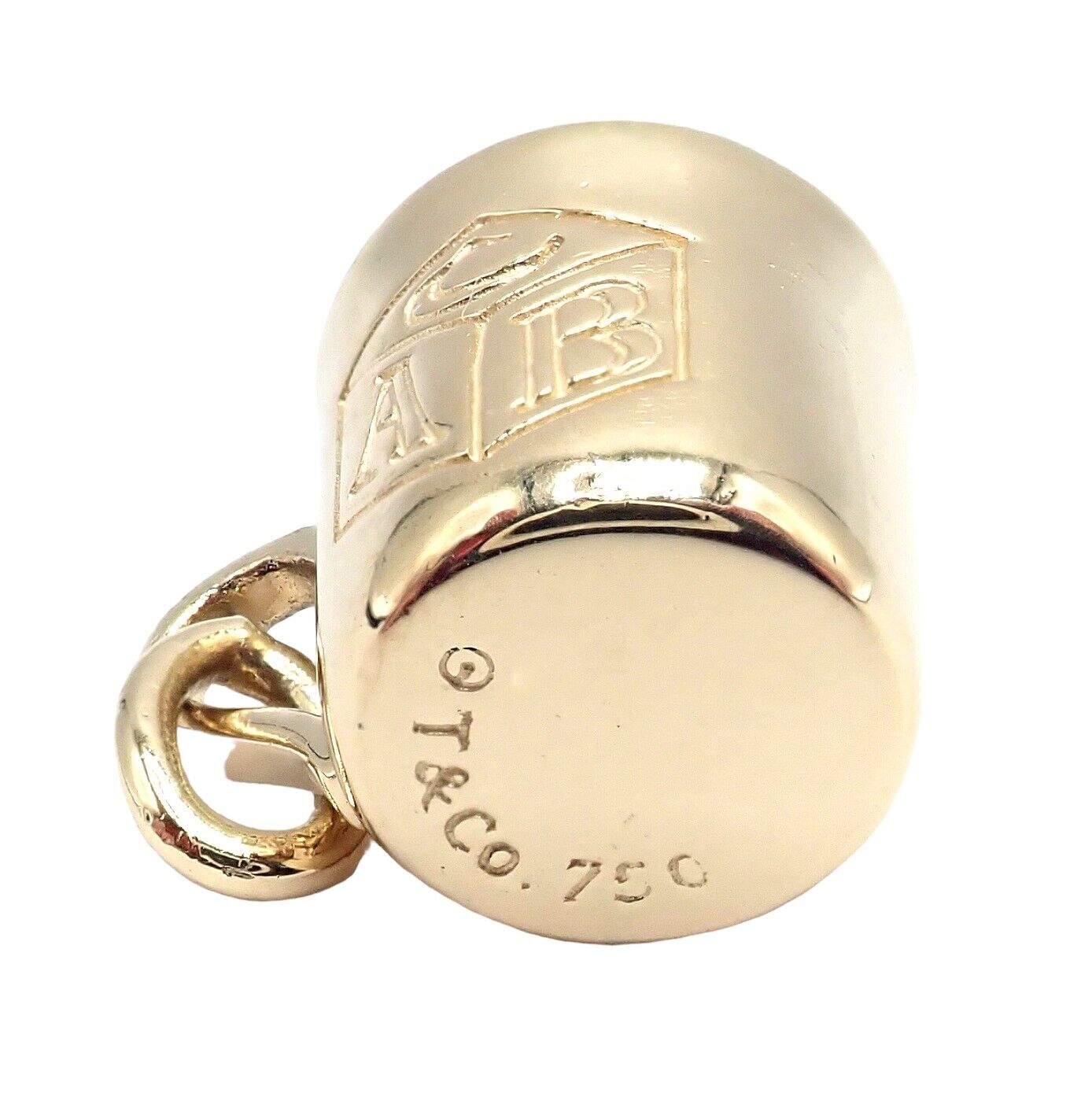 Rare Vintage Tiffany & Co. 18k Yellow Gold ABC Child Baby Cup Charm | Fortrove