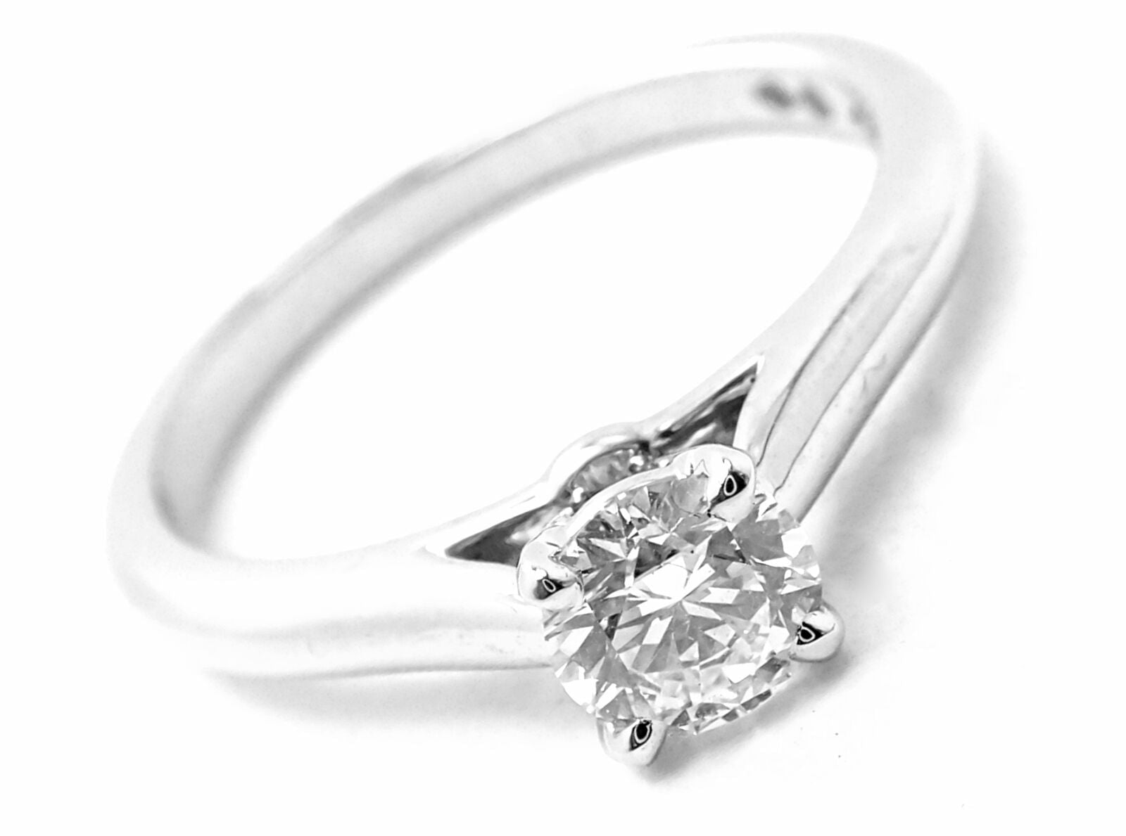 Authentic! Cartier Platinum .40ct VVS1/G Diamond Solitaire Engagement Ring | Fortrove