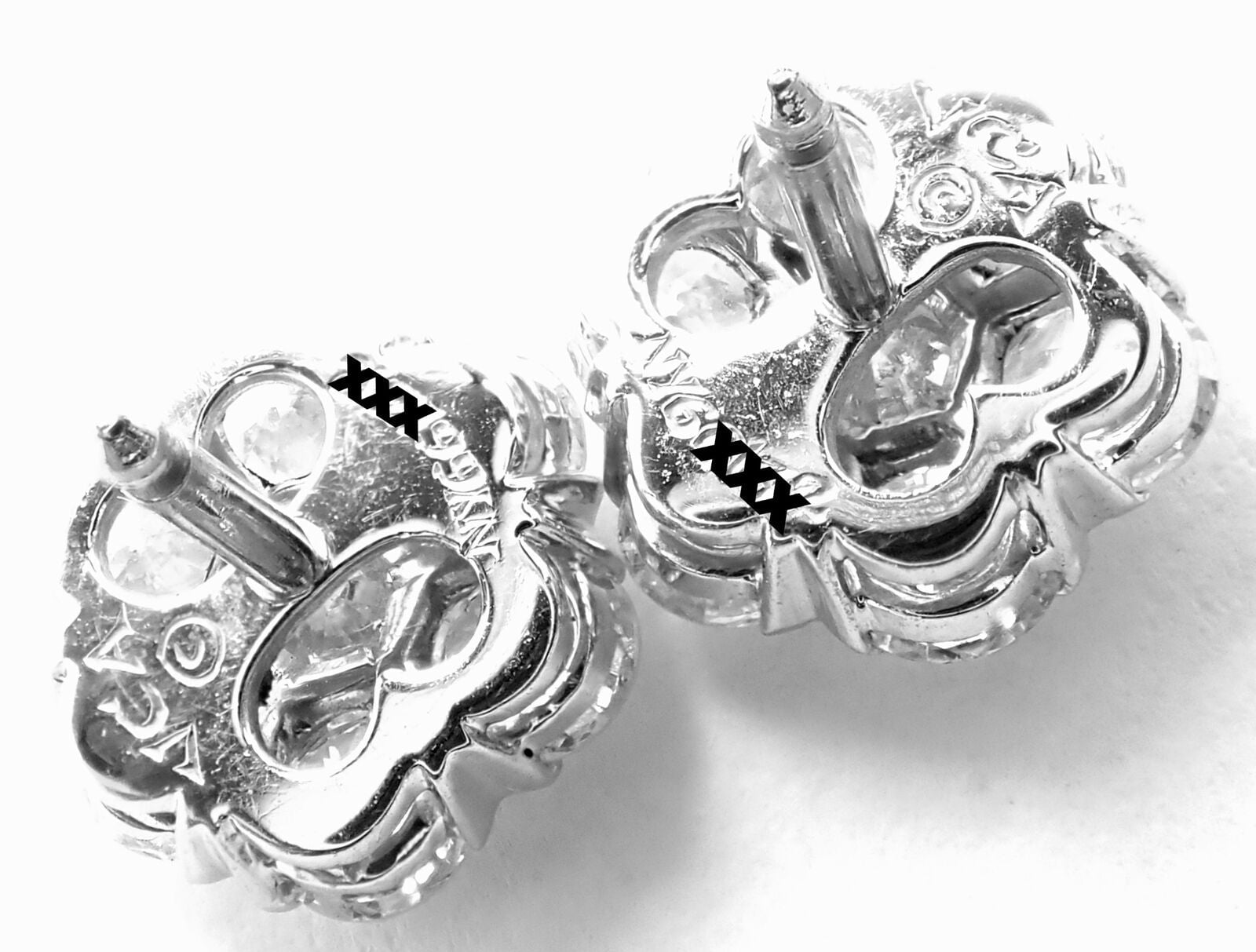 Van Cleef & Arpels Jewelry & Watches:Fine Jewelry:Earrings Authentic! Van Cleef & Arpels 18k White Gold Large Model Fleurette Stud Earrings