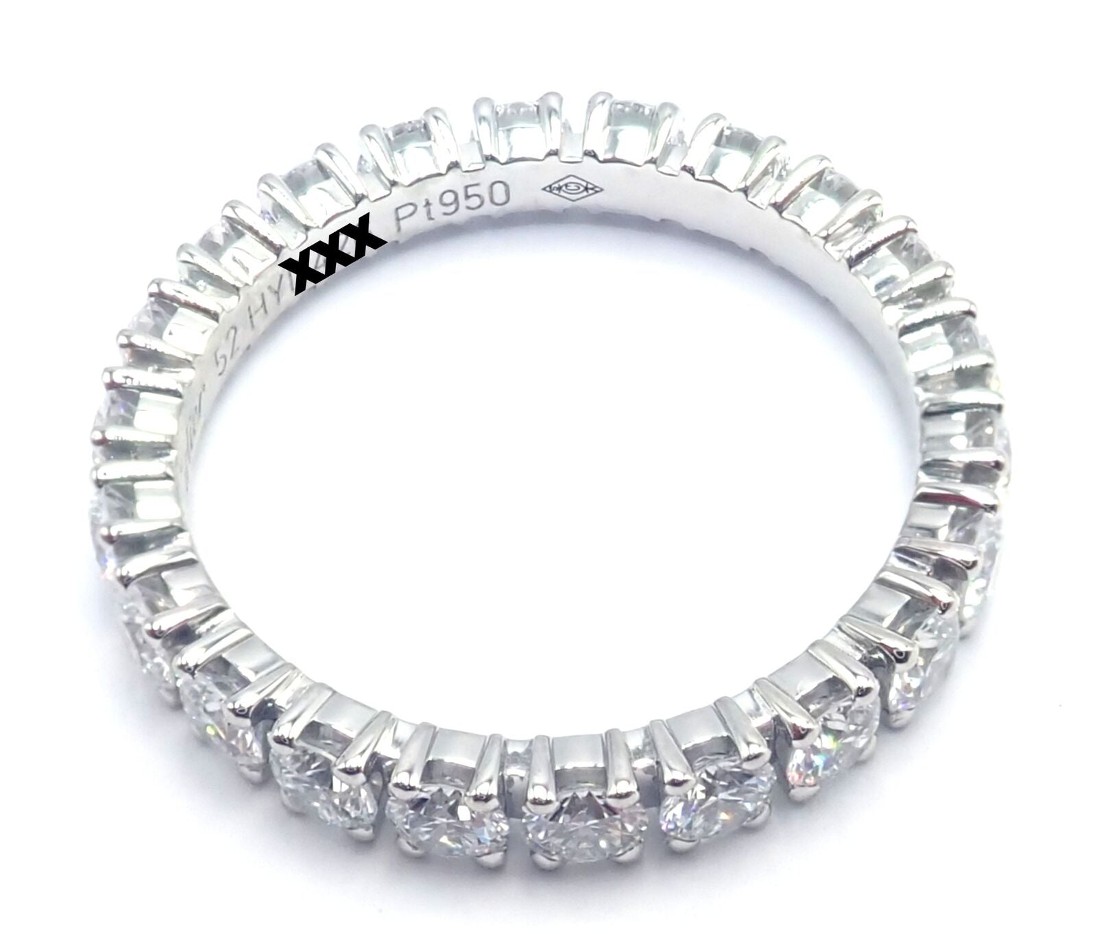 Authentic! Cartier Destinee Platinum Full Diamond Wedding Band Ring Size 6 Cert. | Fortrove