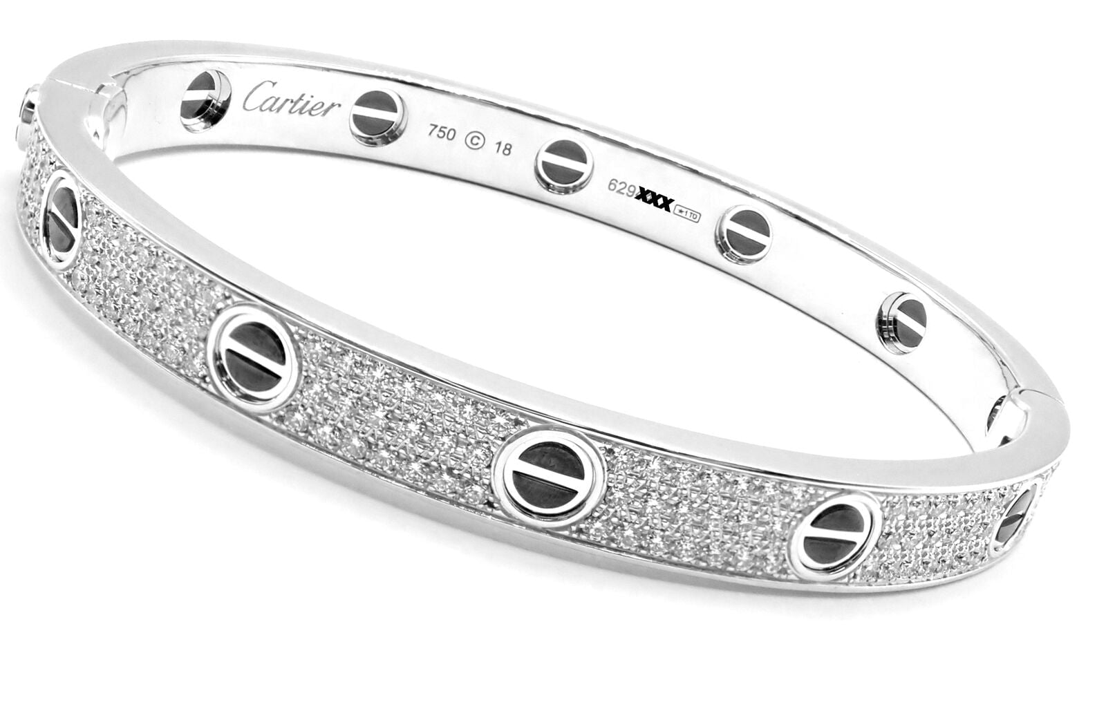 Cartier 18K White Gold Love Bracelet Bangle