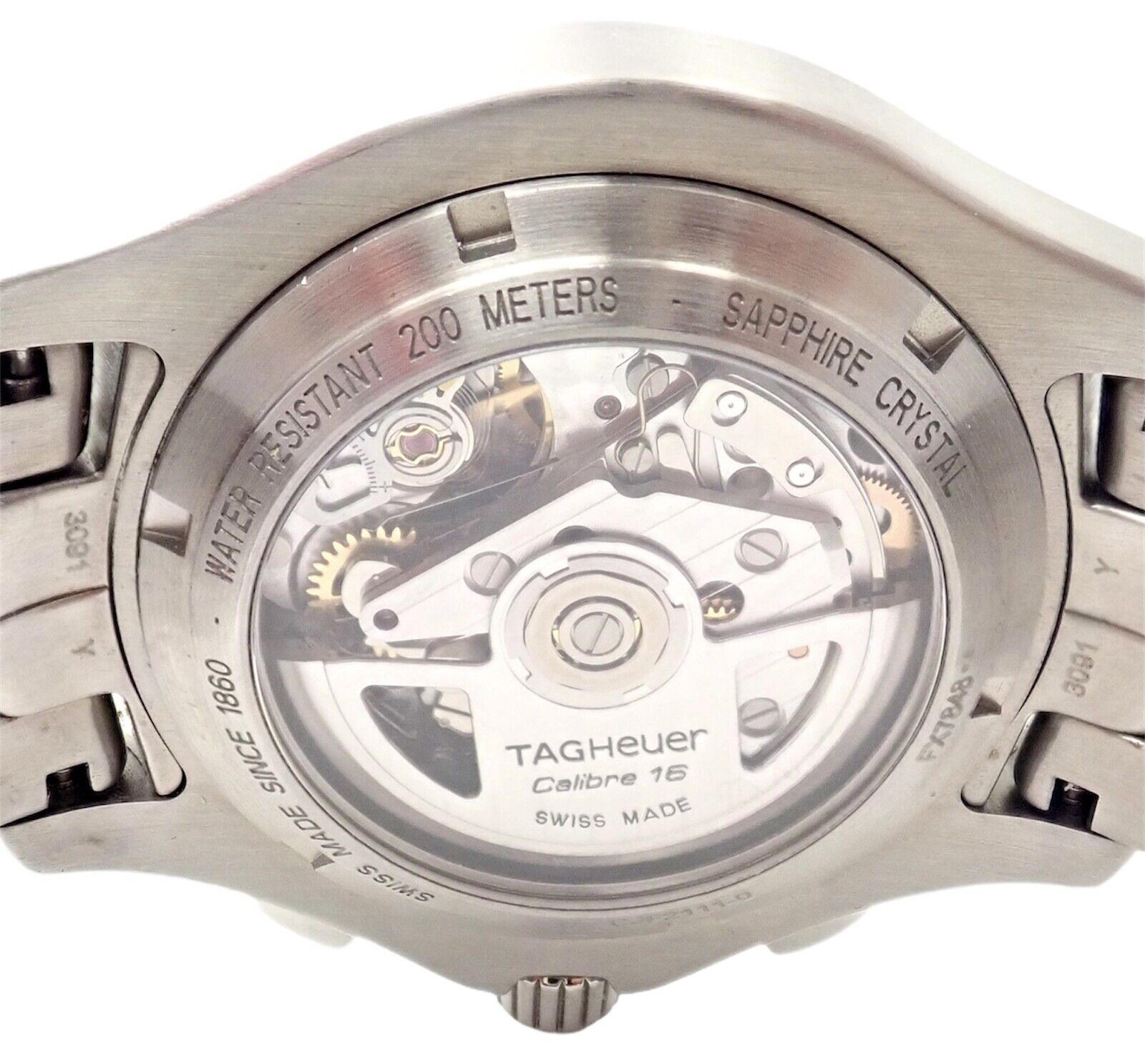 Authentic Tag Heuer Link Automatic Calibre 16 Cjf2111-0 Exhibition Mens Watch | Fortrove