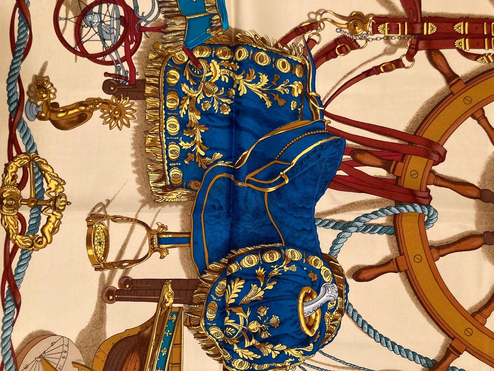 Authentic RARE! Hermes Musee Museum Vintage 90cm Silk Scarf | Fortrove