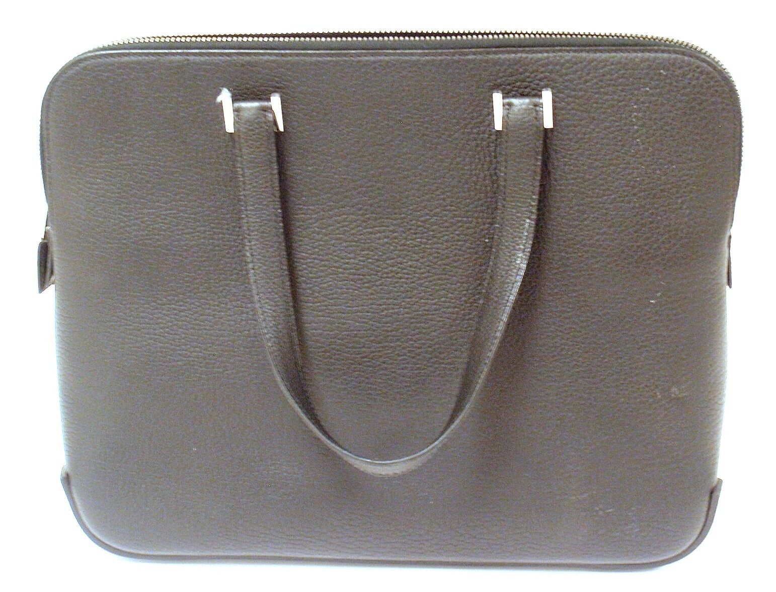 EXCELLENT CONDITION HERMES BLACK CHEVRE LEATHER ESCAPADE HANDBAG | Fortrove
