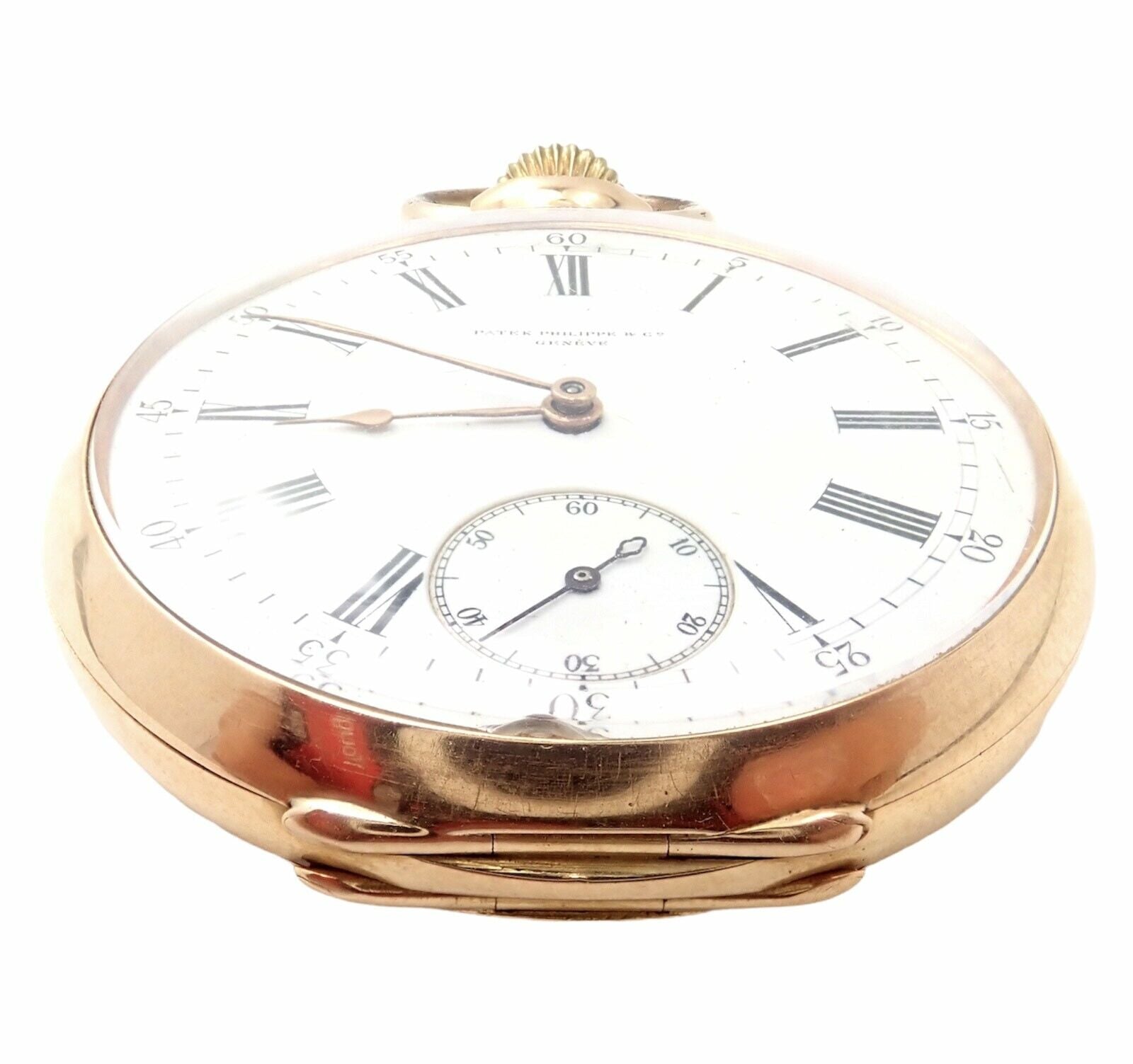 Rare! Patek Philippe 18k Yellow Gold Triple Signed 20s Pocket Watch c. 1890's | Fortrove