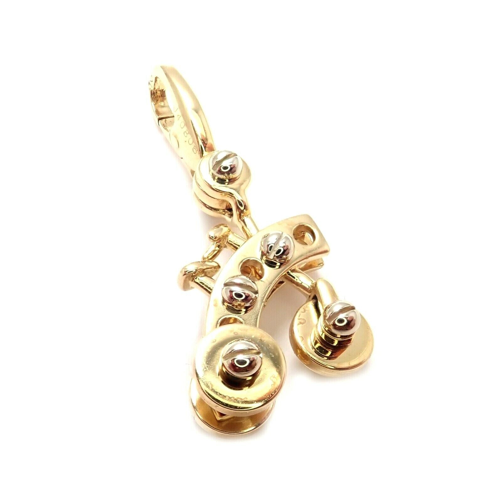 Authentic! Vintage Cartier 18k Yellow Gold Tricycle Bicycle Charm Pendant 2000 | Fortrove