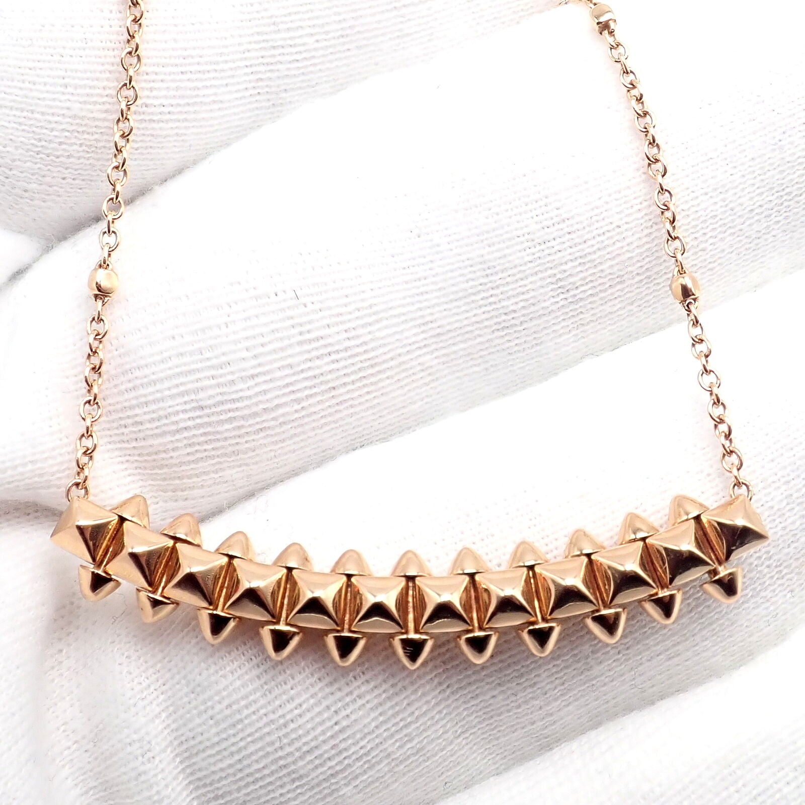 Authentic! Clash De Cartier 18k Rose Gold Large Necklace | Fortrove