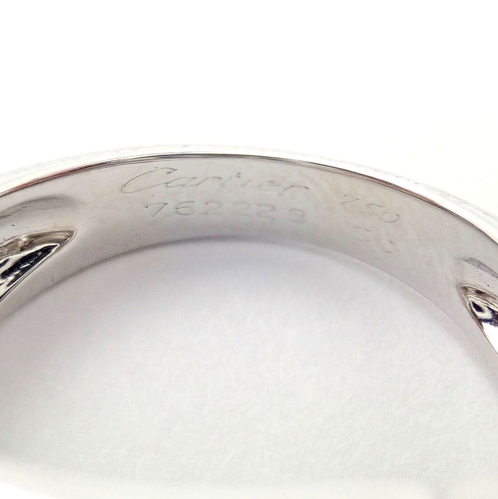Authentic! Cartier 18k White Gold Panther Panthere Onyx Tsavorite Pearl Ring | Fortrove