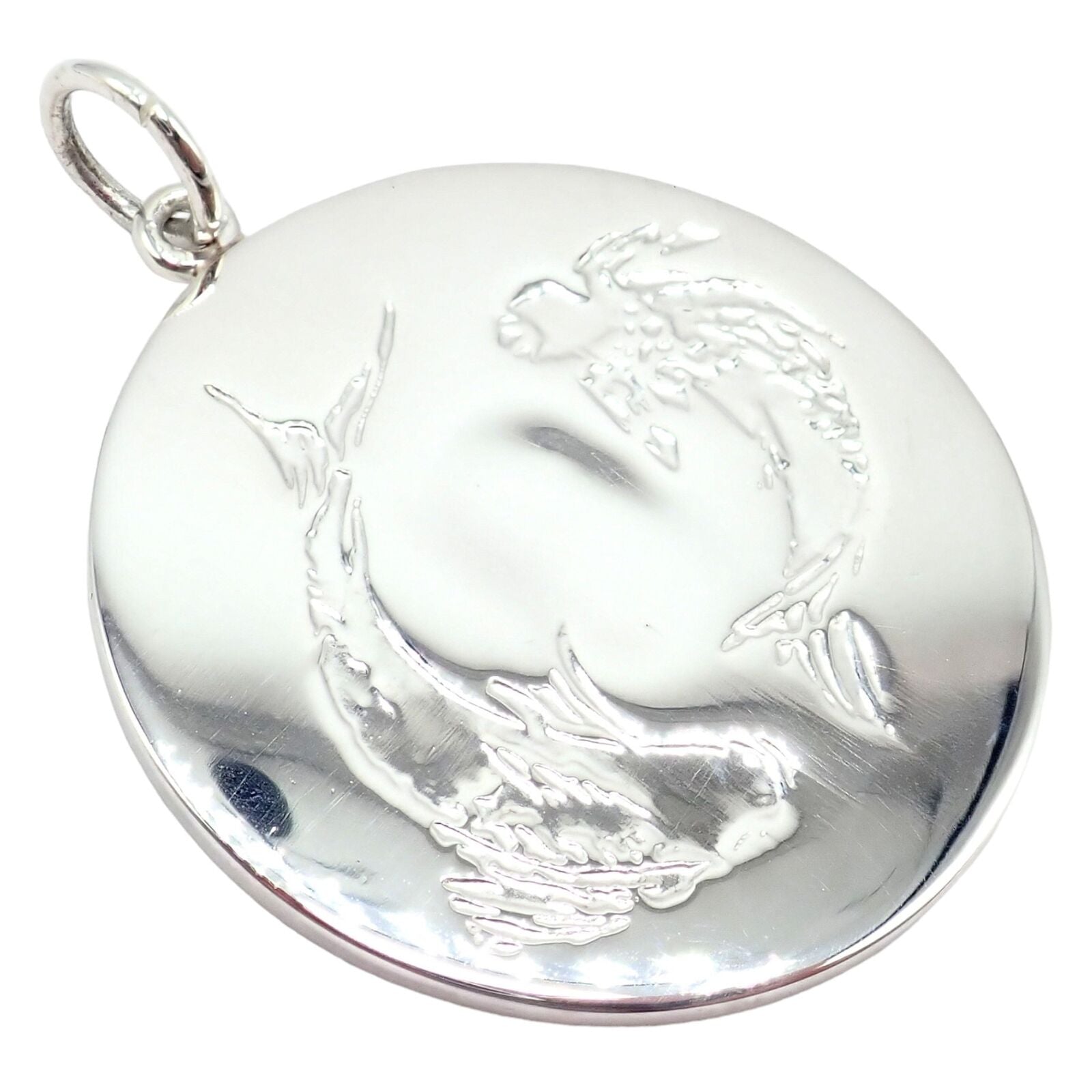 Authentic! Vintage Rare Tiffany & Co Silver Zodiac Pisces Large Pendant | Fortrove