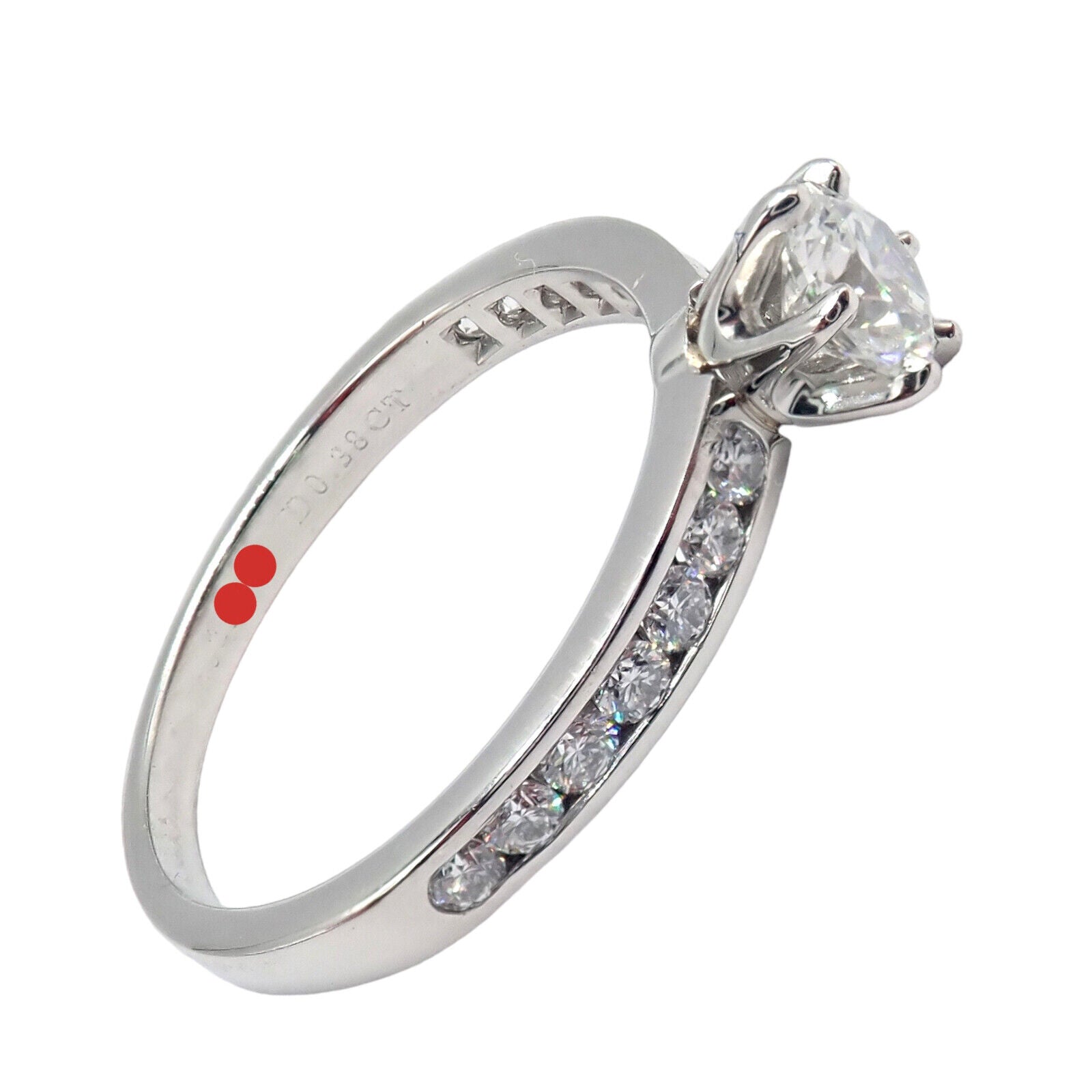 Authentic Tiffany & Co. Platinum 0.59ctw Diamond Engagement Ring sz 5.25 | Fortrove