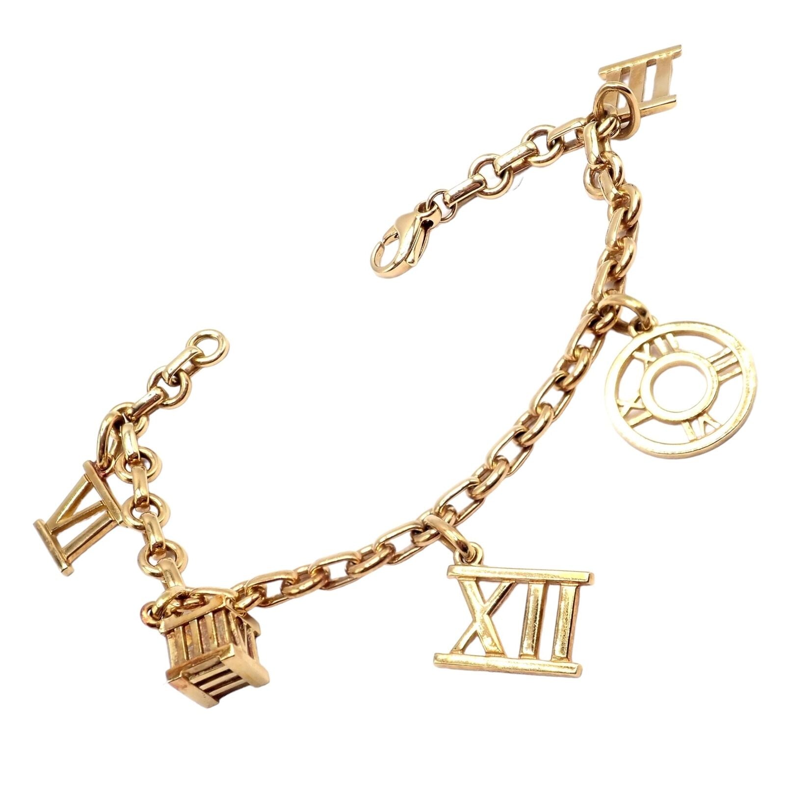 Vintage Tiffany & Co. 18k Yellow Gold Atlas Charm Bracelet 2003 | Fortrove