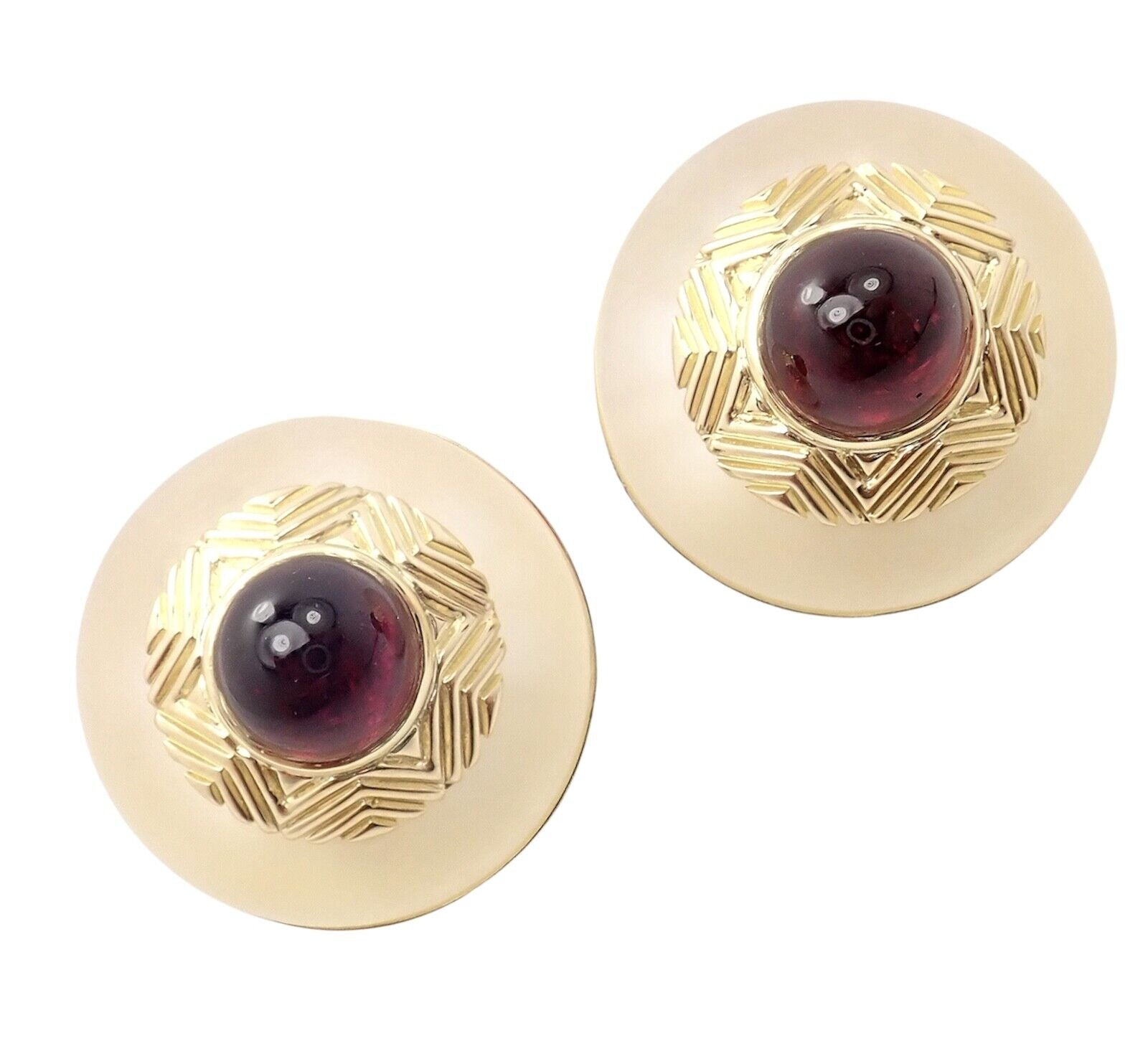 Vintage Authentic Rare Tiffany & Co. 18k Yellow Gold Tourmaline Crystal Earrings | Fortrove
