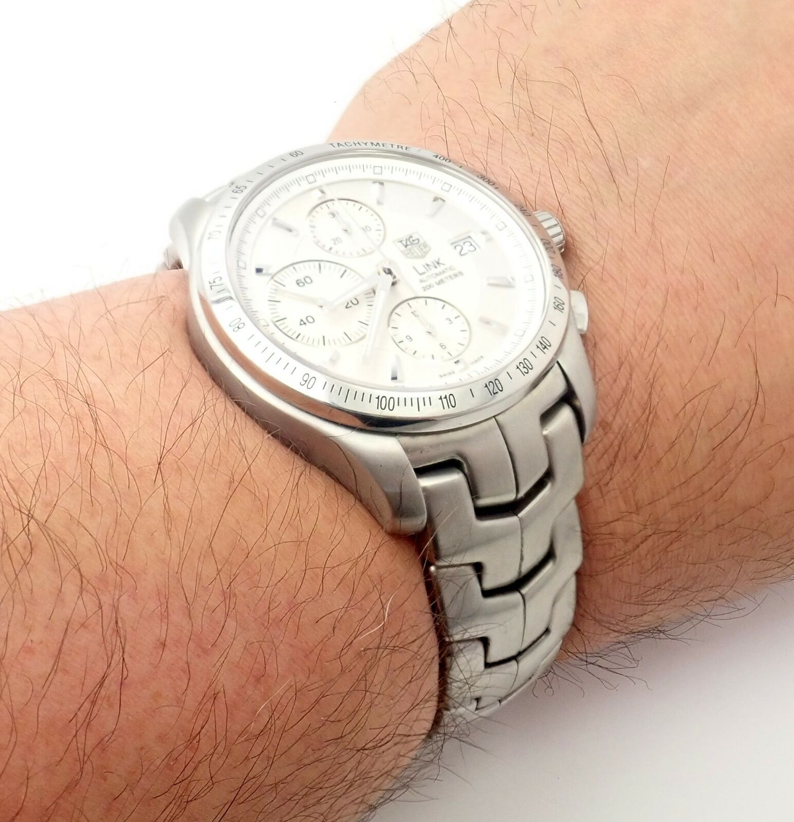 Authentic Tag Heuer Link Automatic Calibre 16 Cjf2111-0 Exhibition Mens Watch | Fortrove