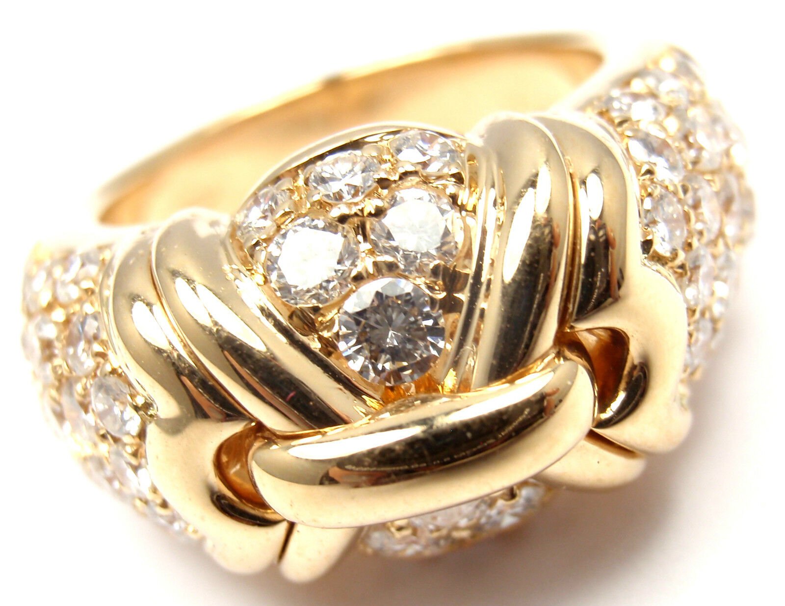 Rare! Authentic Bvlgari Bulgari 18K Yellow Gold 2ct Diamond Ring | Fortrove