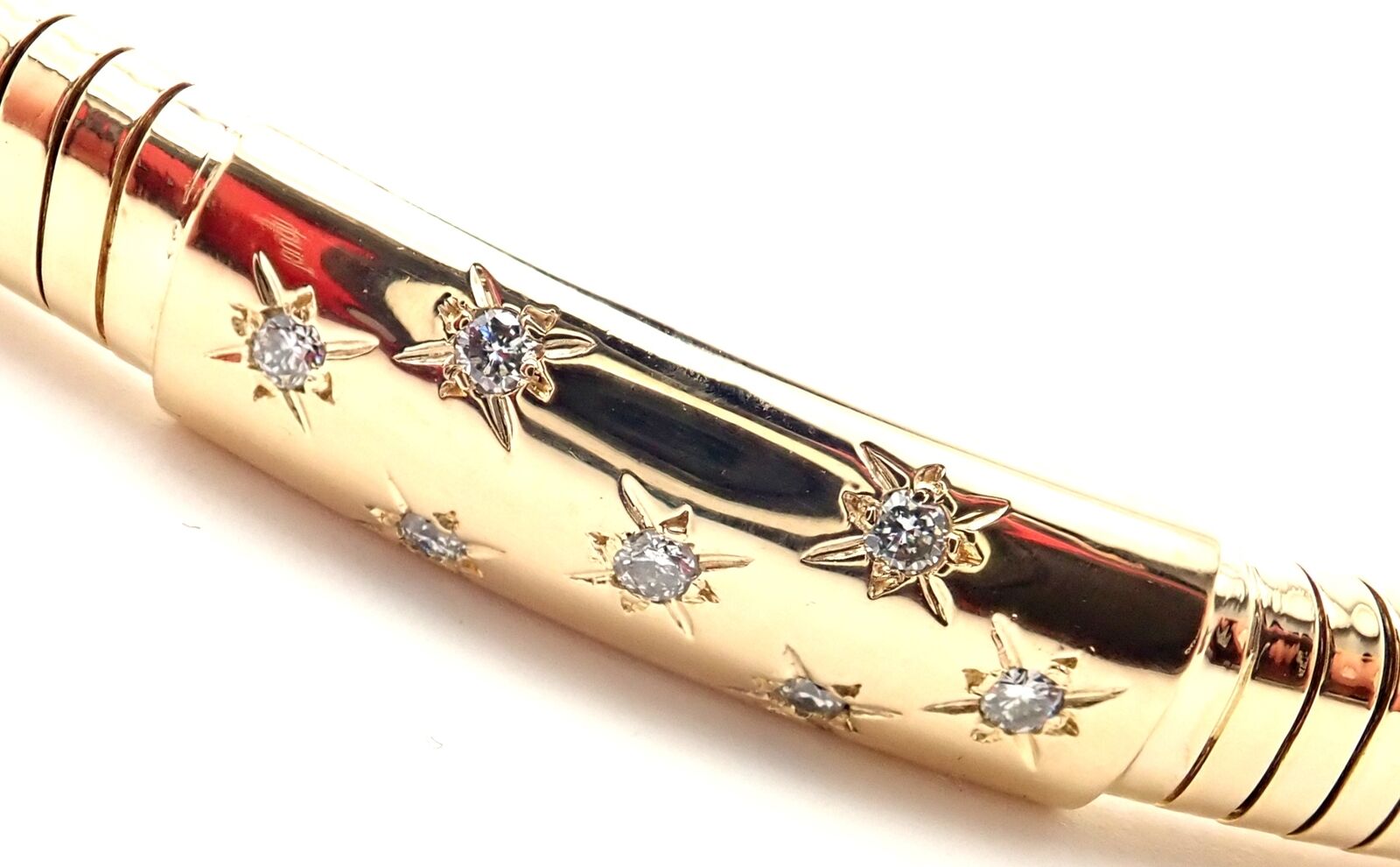 Van Cleef & Arpels Jewelry & Watches:Fine Jewelry:Bracelets & Charms Authentic! Van Cleef & Arpels Tubogas 18k Gold Diamond Bangle Bracelet Paper