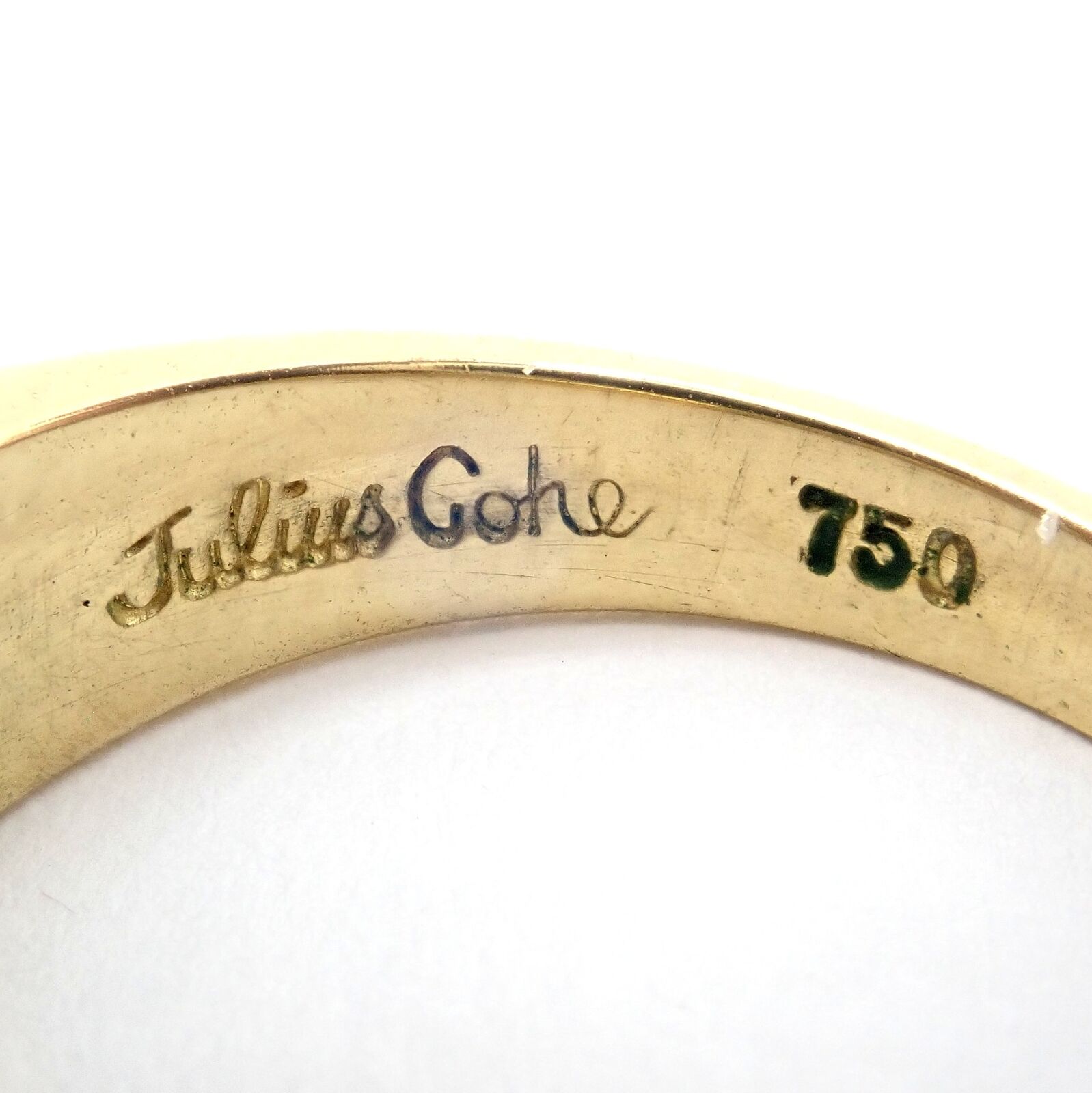 Authentic! Julius Cohen 18k Yellow Gold Diamond 1.30ct Band Ring | Fortrove