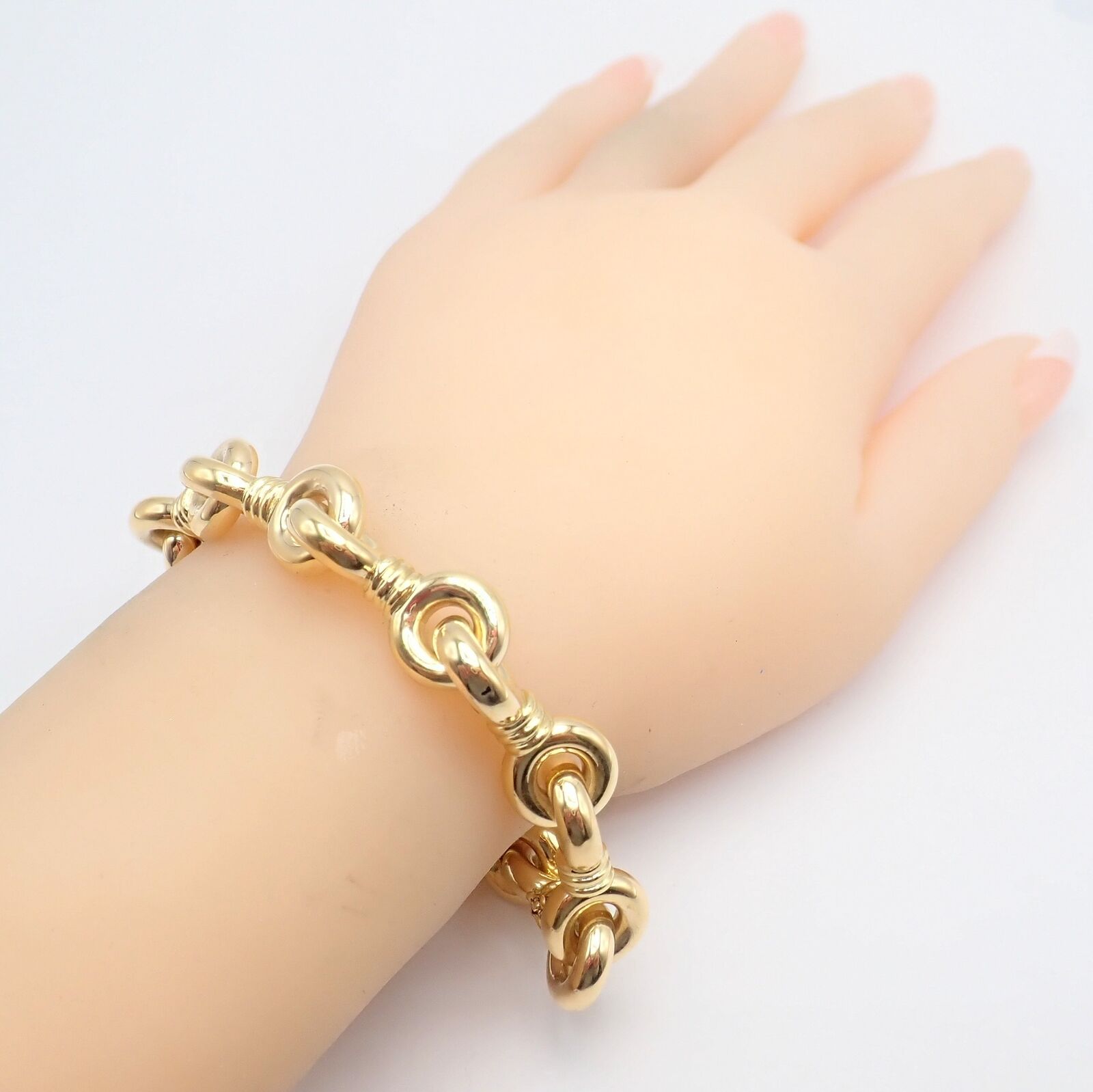 Vintage Estate Chunky 18k Yellow Gold Bracelet 8" 37g | Fortrove