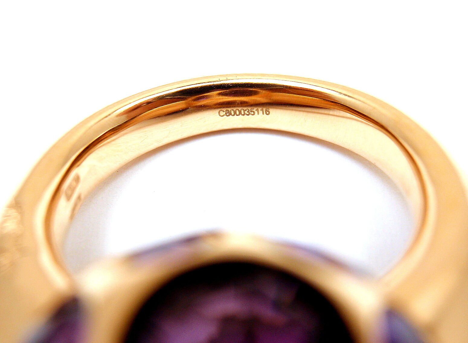 NEW! AUTHENTIC POMELLATO HAREM 18K YELLOW GOLD AMETHYST RING sz 4.5 with TAG | Fortrove