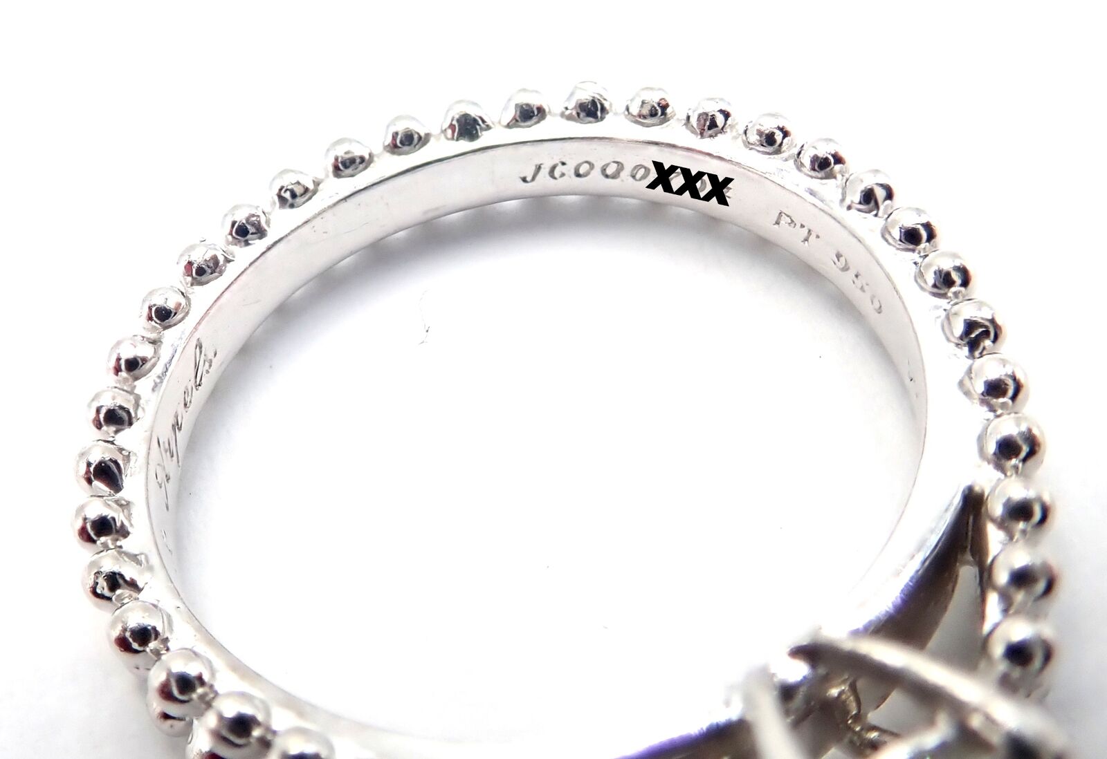 Authentic! Van Cleef & Arpels Estelle Platinum .31ct Diamond Solitaire Ring GIA | Fortrove