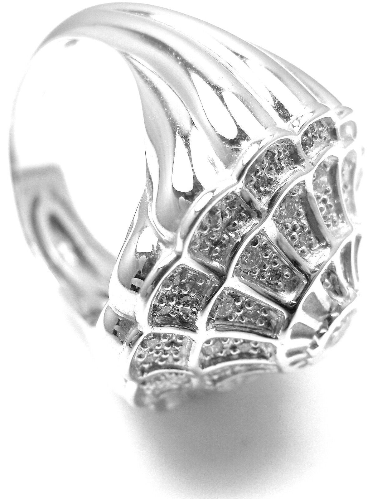 New! Authentic Carrera Y Carrera Afrodita 18k White Gold Diamond Ring $10,500 | Fortrove