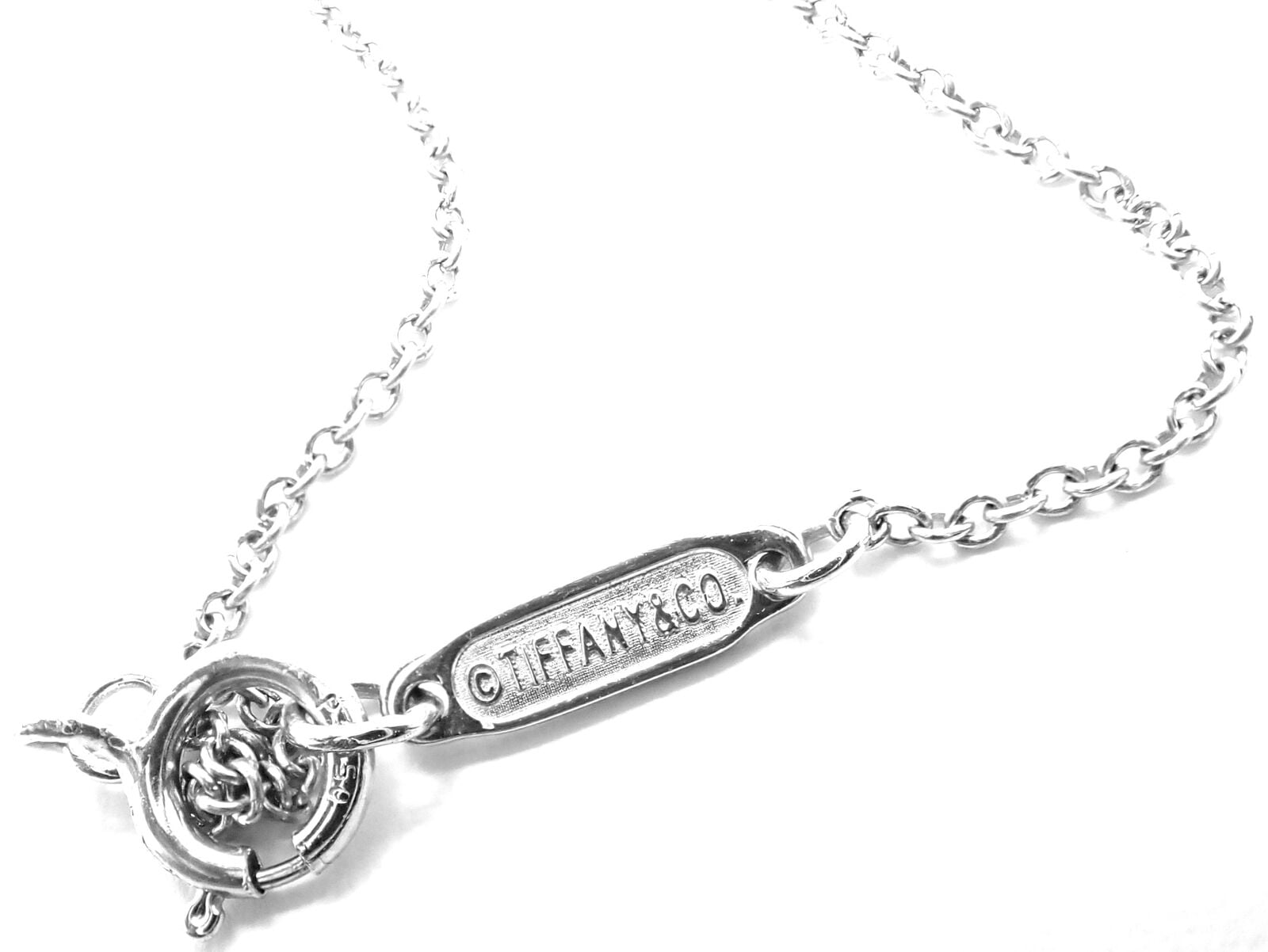 Authentic Tiffany & Co Peretti Platinum Diamond Large Open Heart Necklace $26000 | Fortrove