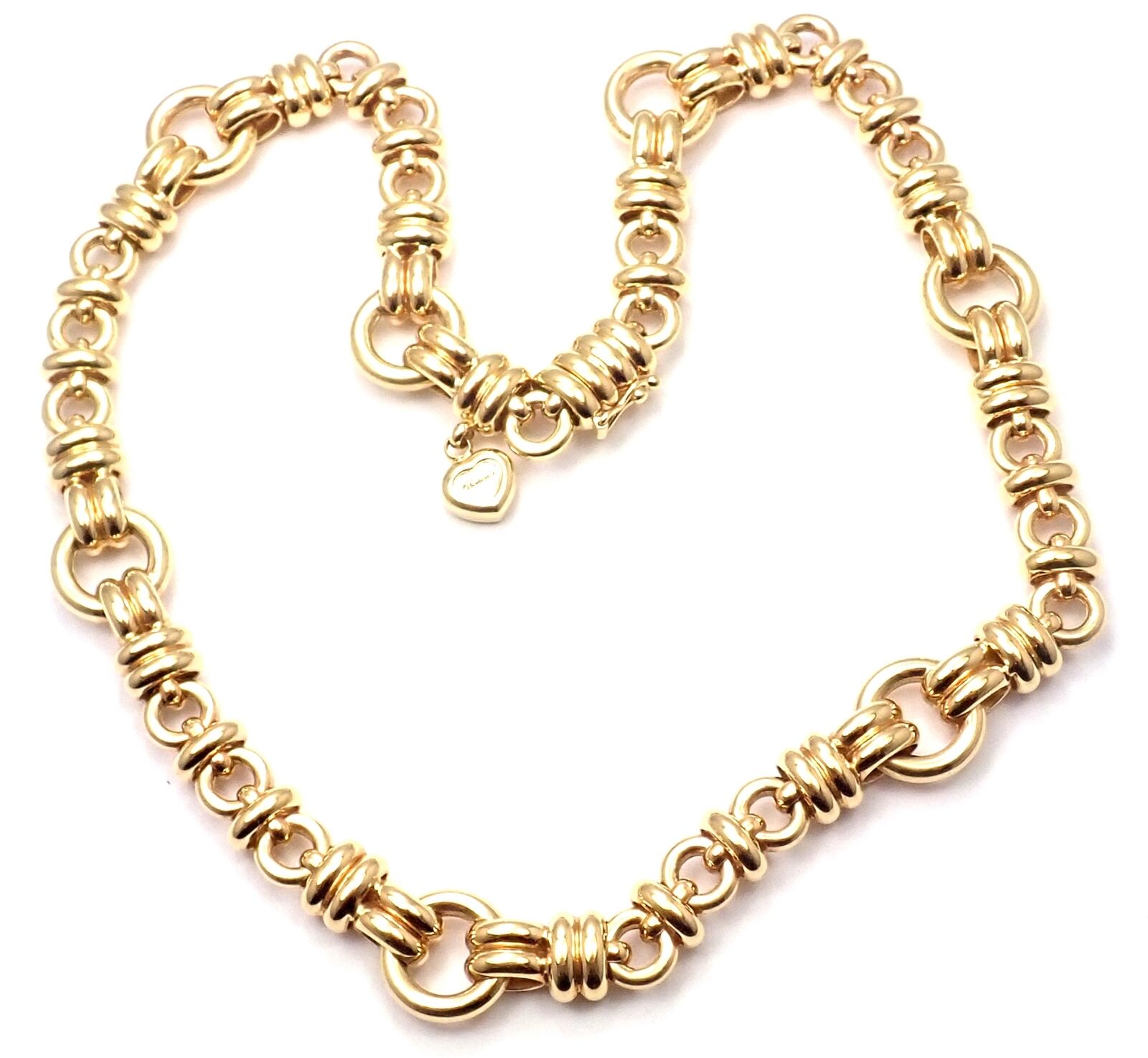 Rare! Authentic Chopard Les Chaines 18k Yellow Gold Link Necklace | Fortrove