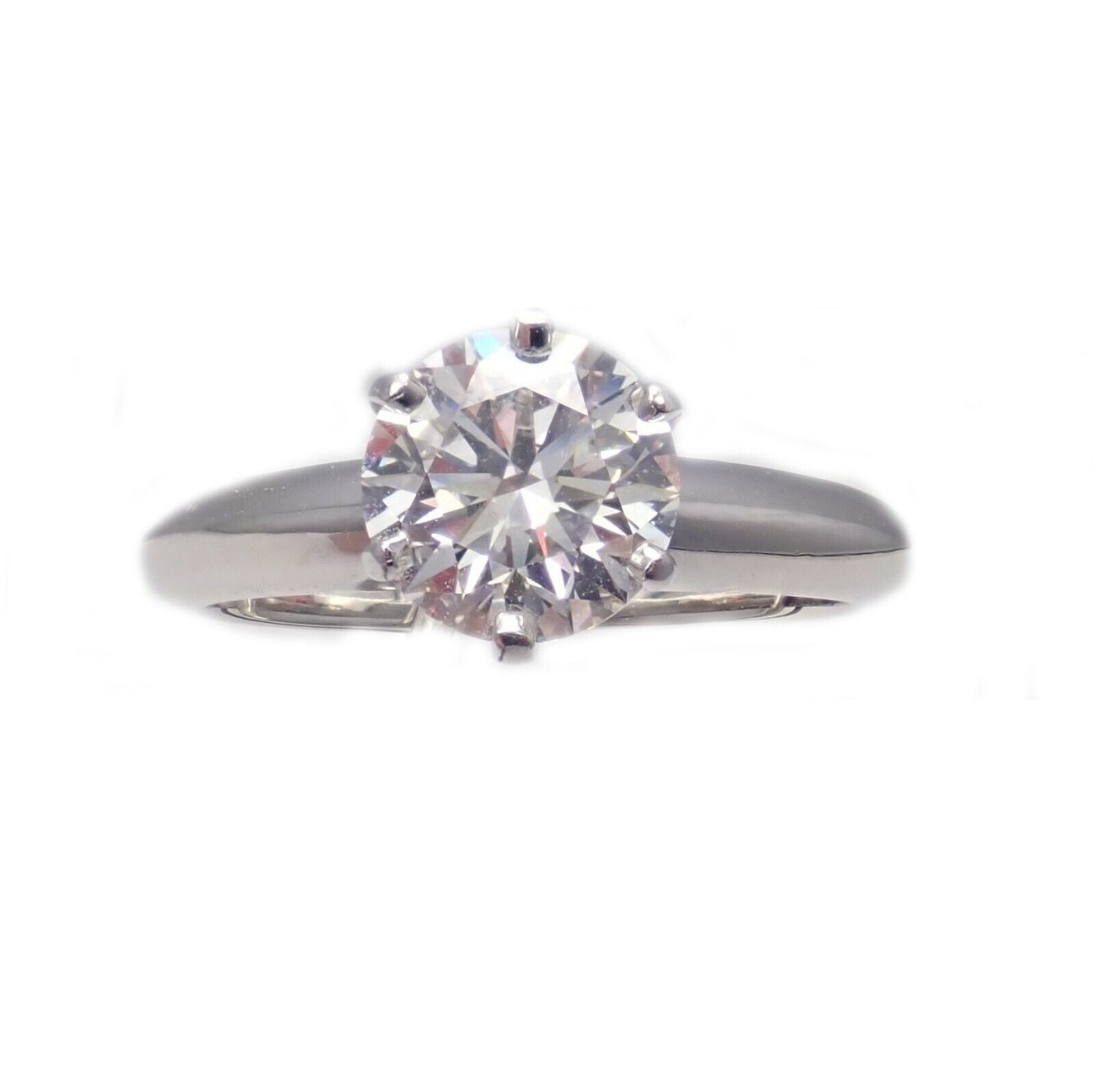 Authentic! Tiffany & Co. Platinum 1.13ct Diamond H VS1 XXX Engagement Ring Cert | Fortrove