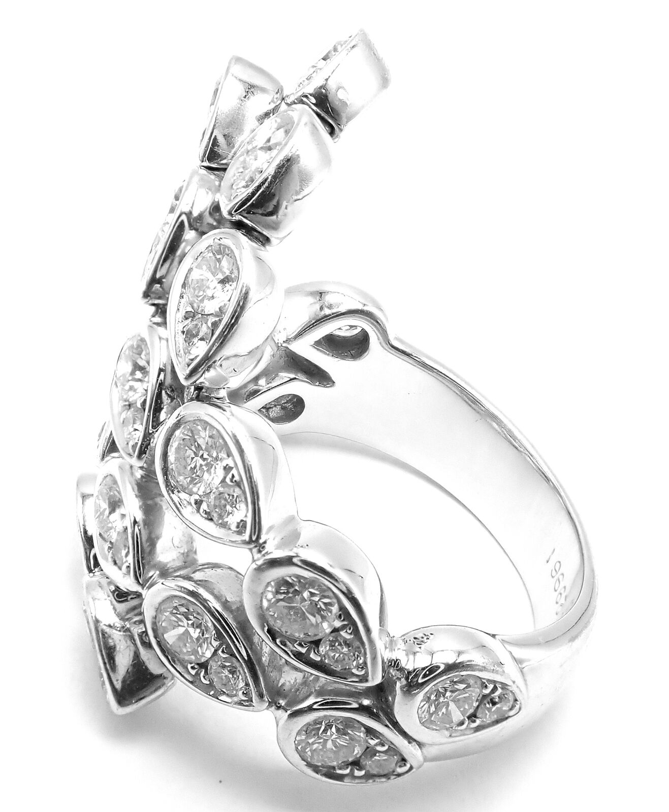 Authentic! Piaget Magic Reflection 18k White Gold Diamond Flexible Ring | Fortrove