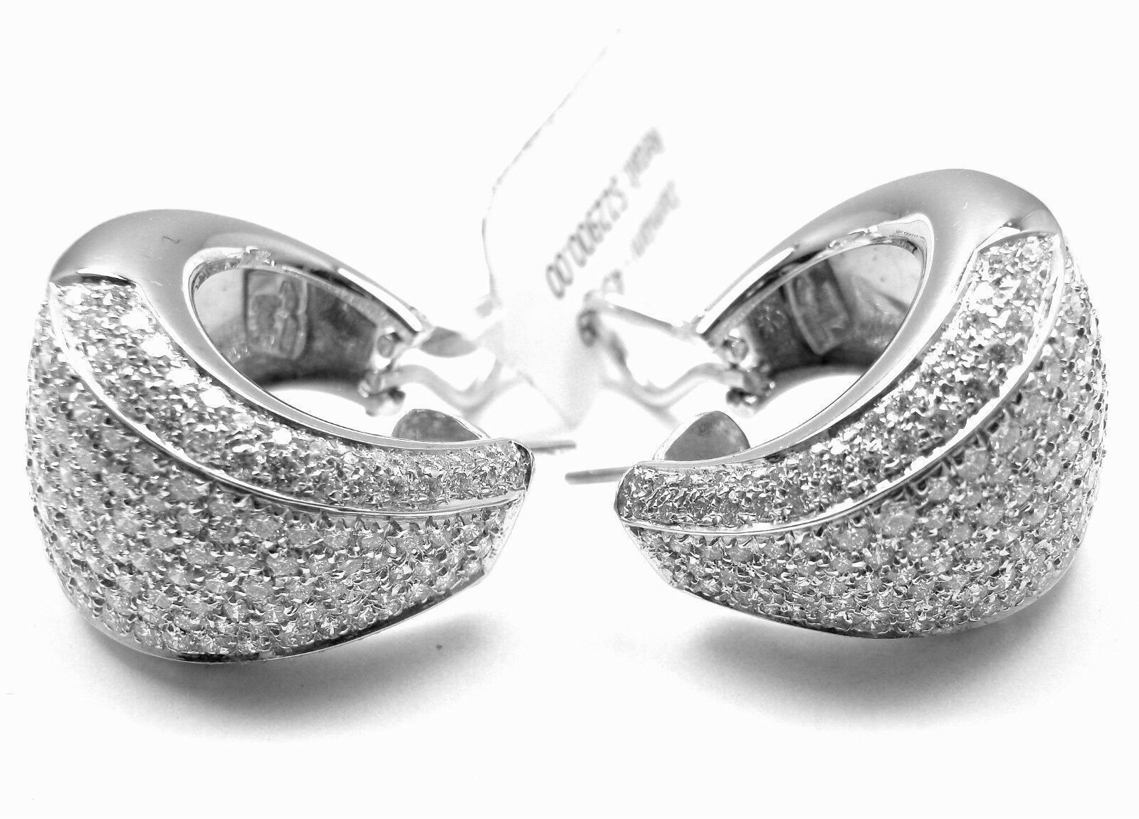 New Authentic Damiani Da Definire 18k White Gold 3.09ct Diamond Earrings $22,900 | Fortrove