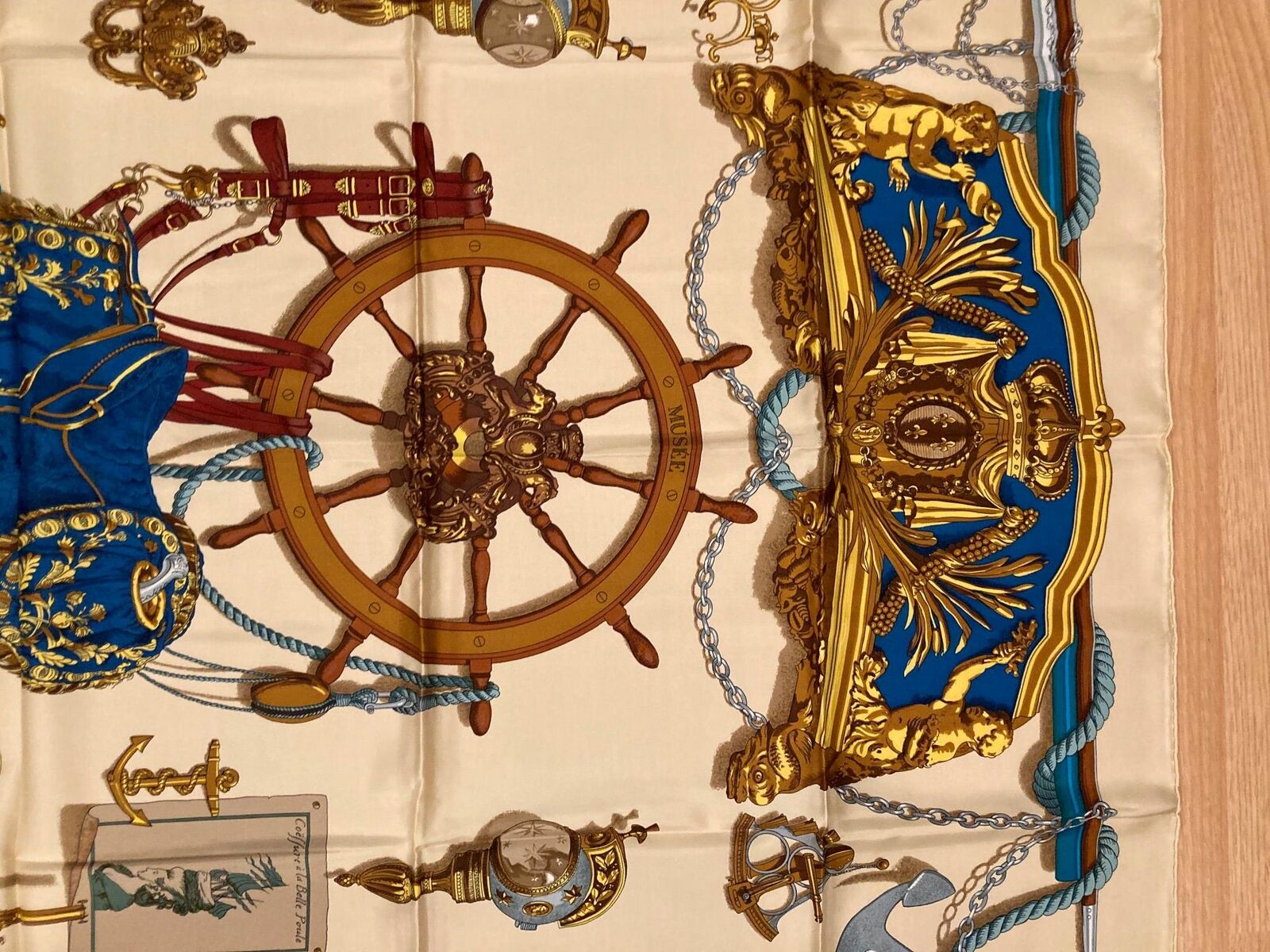 Authentic RARE! Hermes Musee Museum Vintage 90cm Silk Scarf | Fortrove