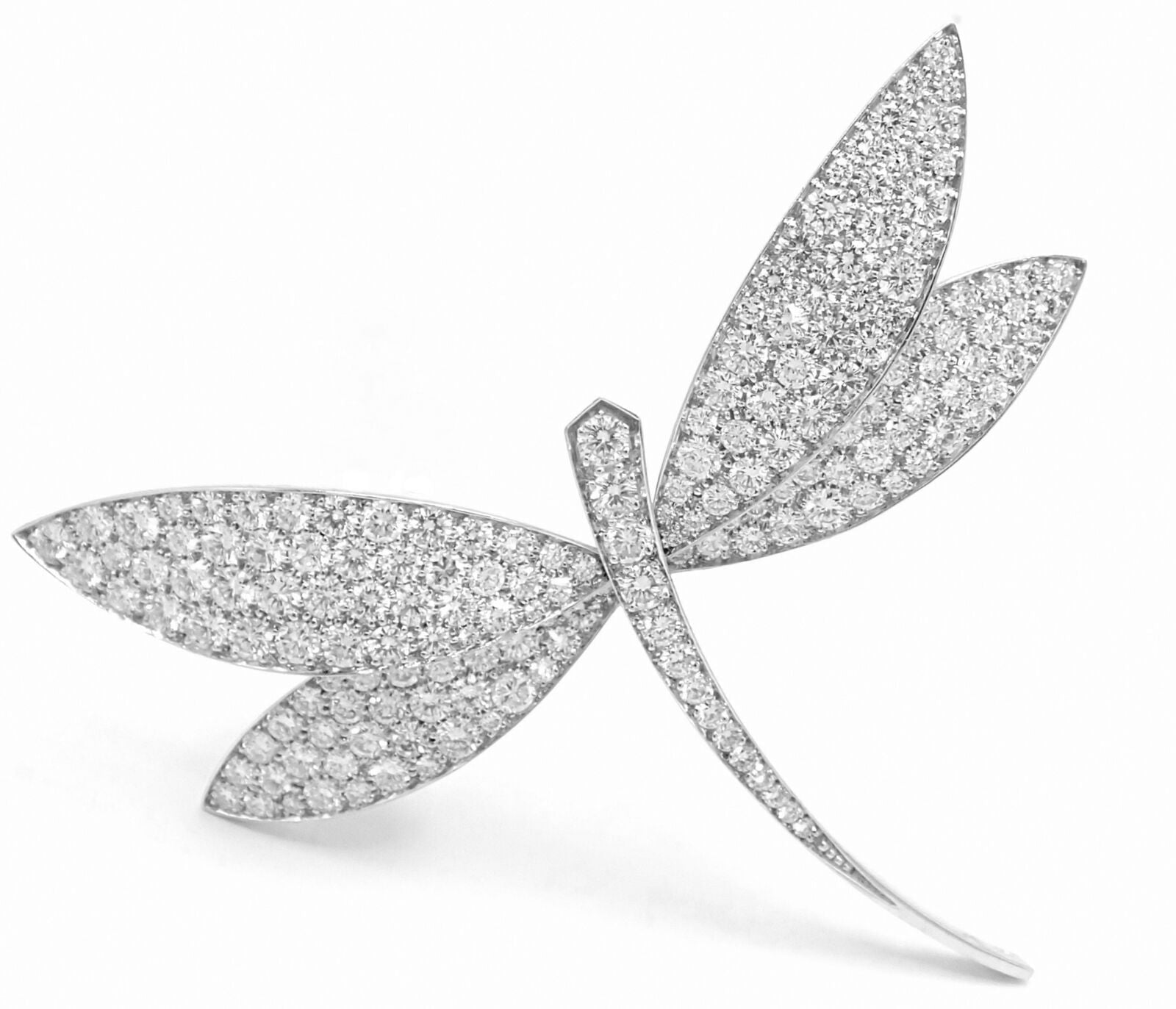 Van Cleef & Arpels Jewelry & Watches:Fine Jewelry:Brooches & Pins Authentic! Van Cleef & Arpels Dragonfly 18k White Gold Diamond Large Pin Brooch
