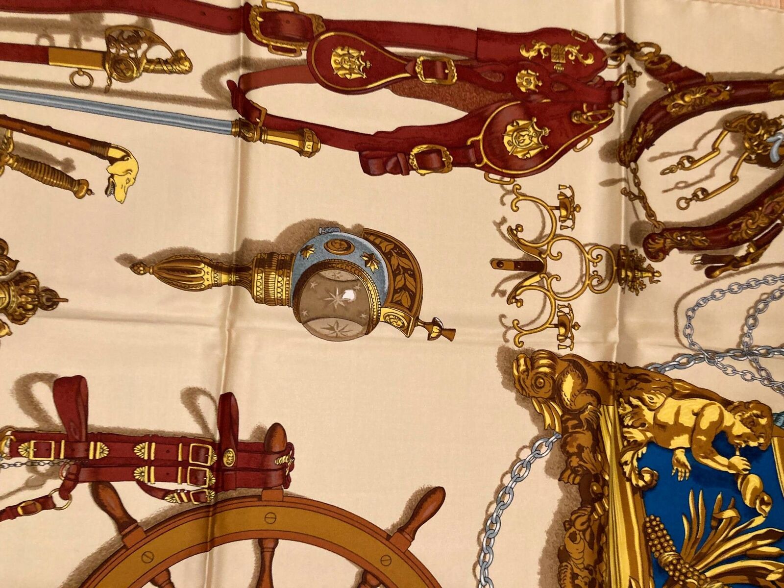 Authentic RARE! Hermes Musee Museum Vintage 90cm Silk Scarf | Fortrove