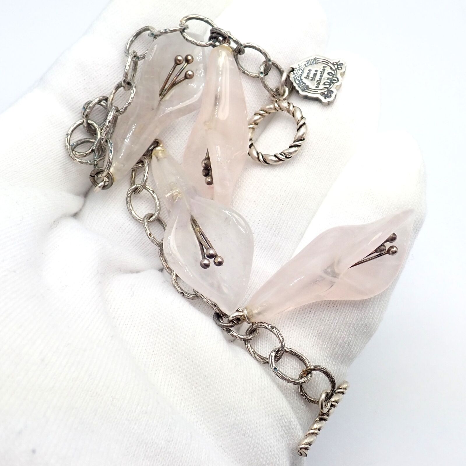 Rare! Vintage Mario Buccellati Silver Quartz Calla Lily Bracelet | Fortrove