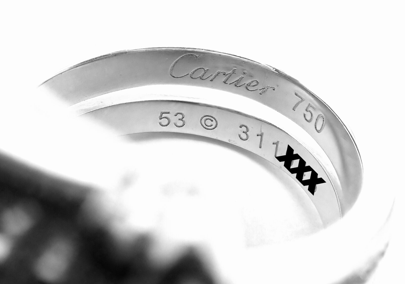 Authentic! Cartier Le Baiser Du Dragon 18k White Gold Diamond Ruby Ring Size 53 | Fortrove